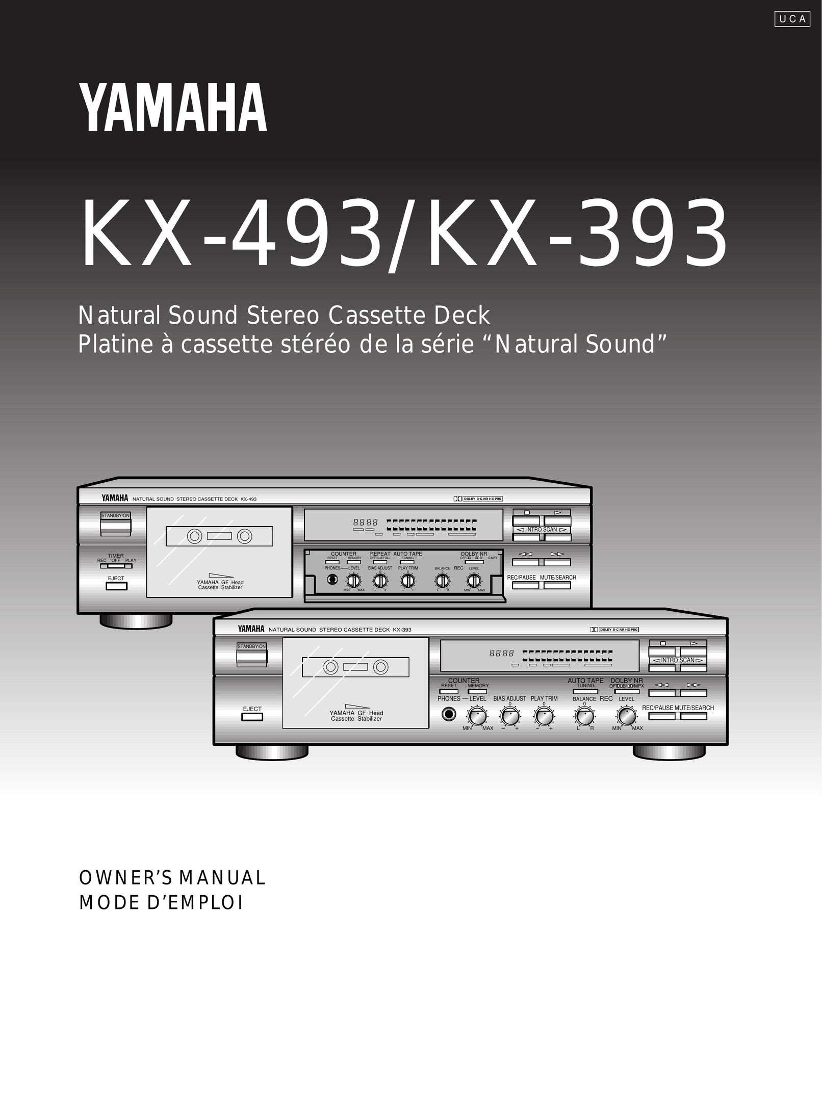 Yamaha KX-393 Cassette Player User Manual