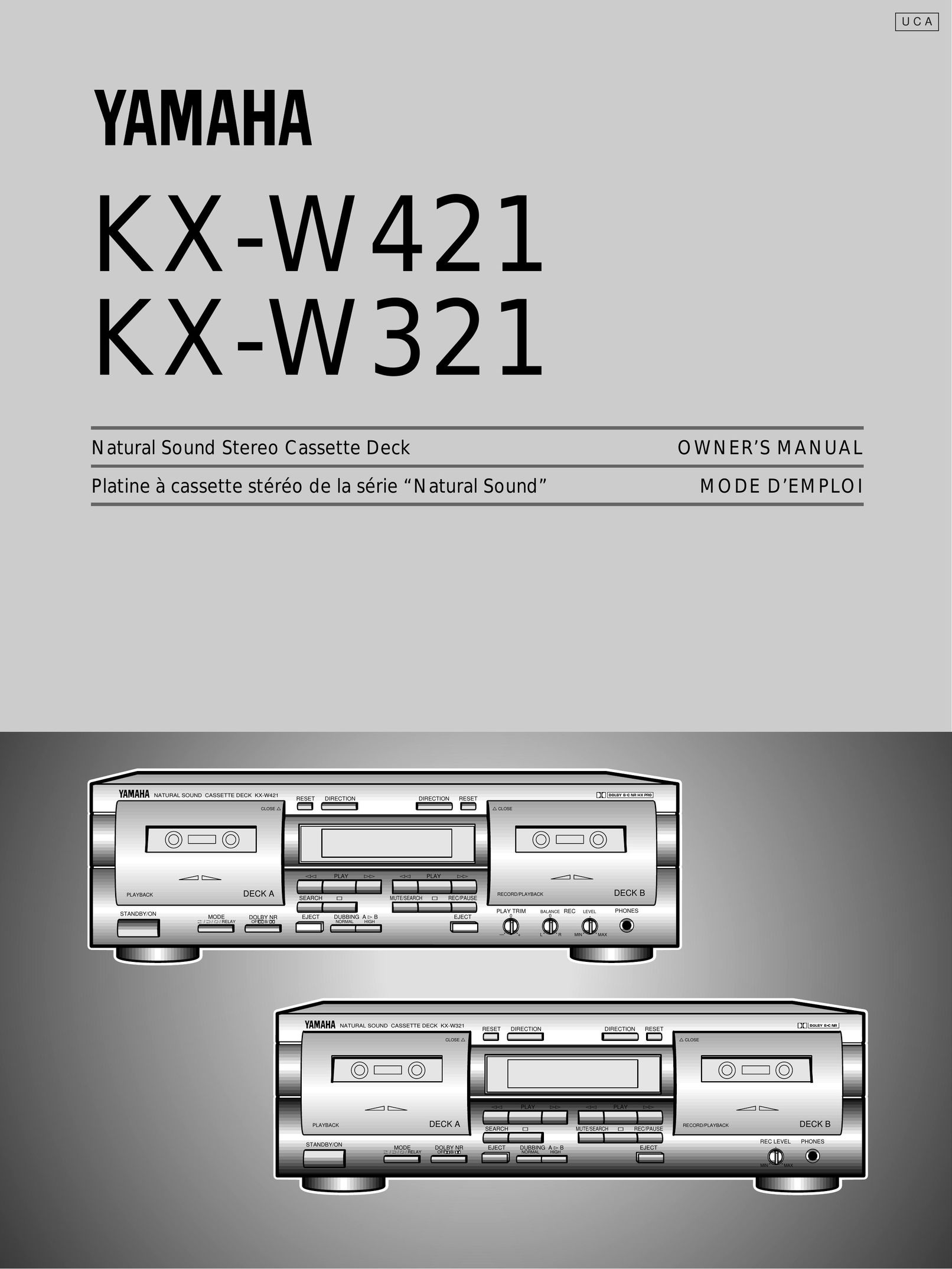 Yamaha KX-W321 Cassette Player User Manual