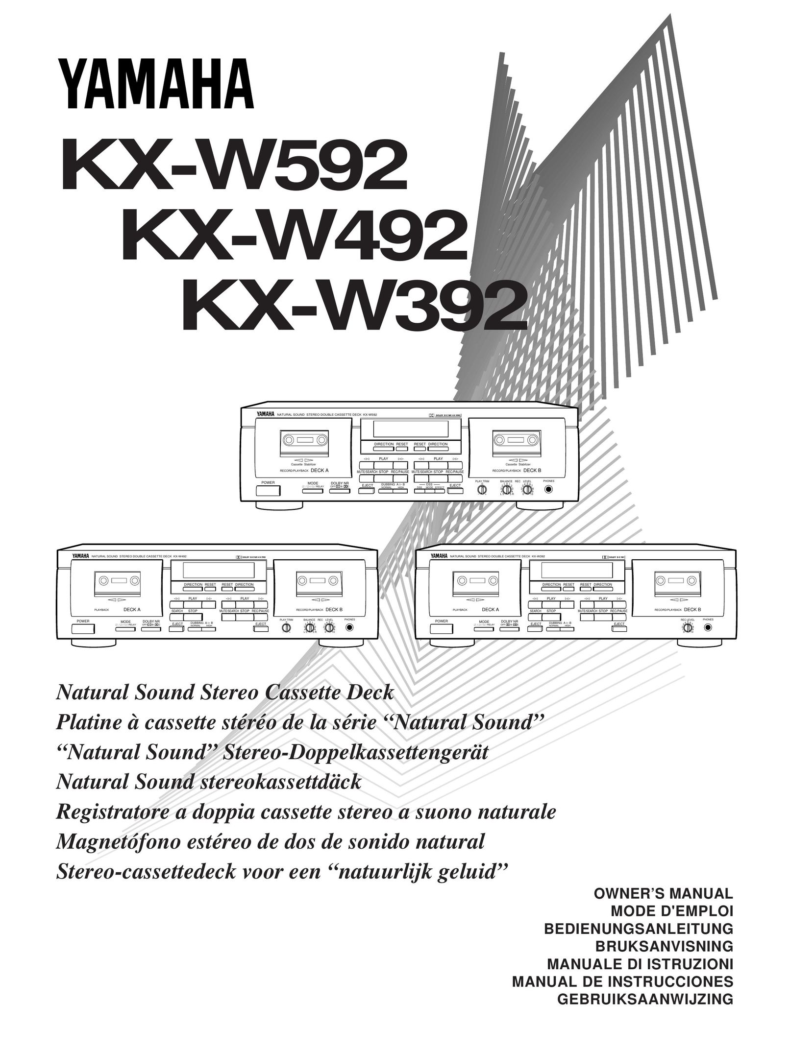 Yamaha KX-W392 Cassette Player User Manual