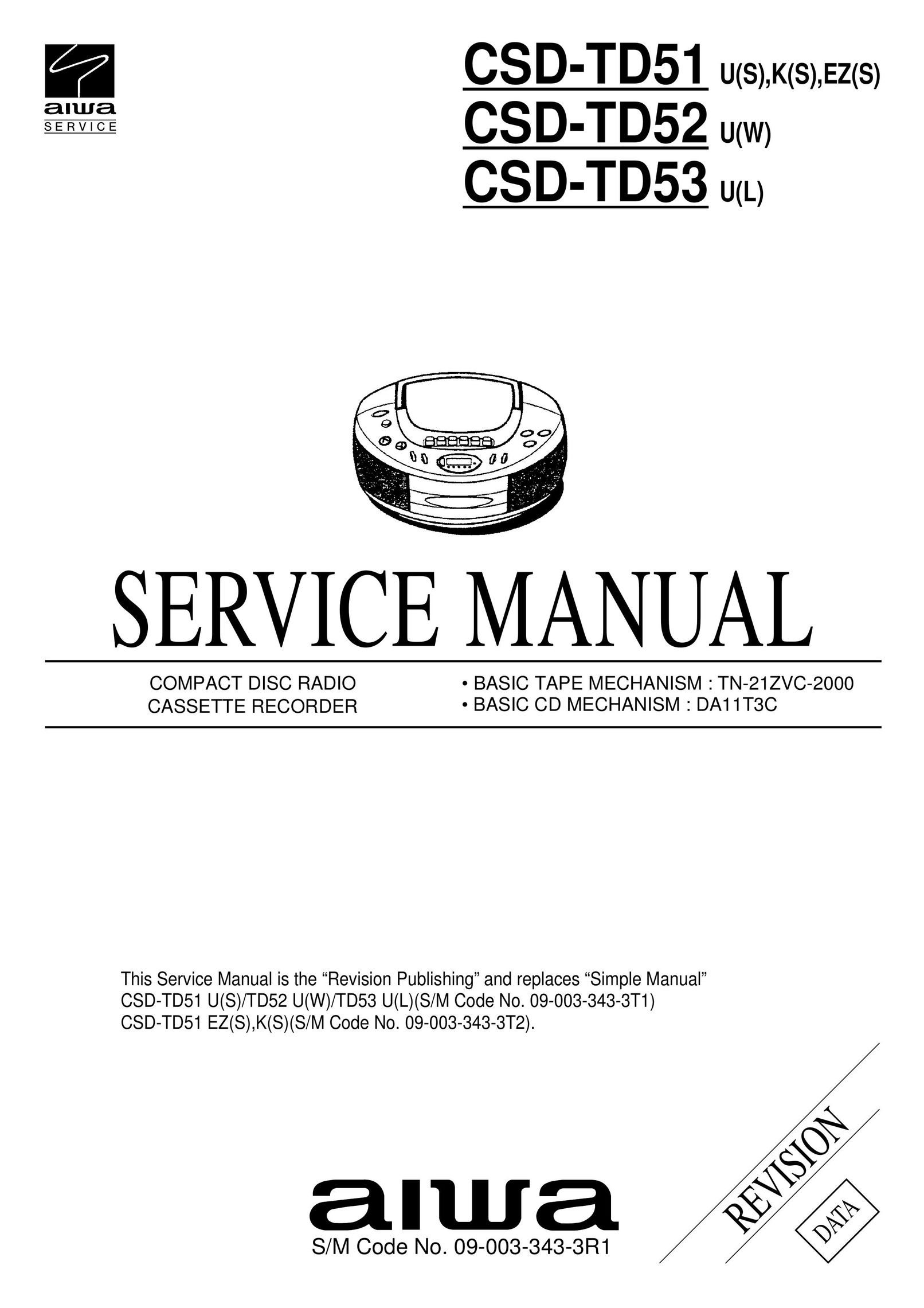 Aiwa CSD-TD52 CD Player User Manual