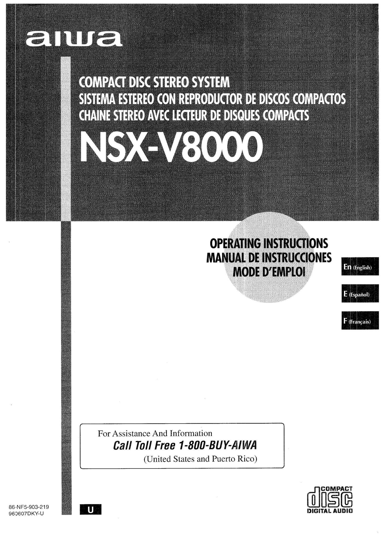 Aiwa CX-NV8000 CD Player User Manual