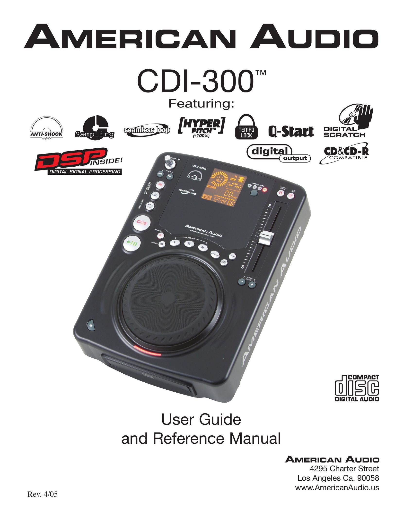 American Audio CDI-300 CD Player User Manual