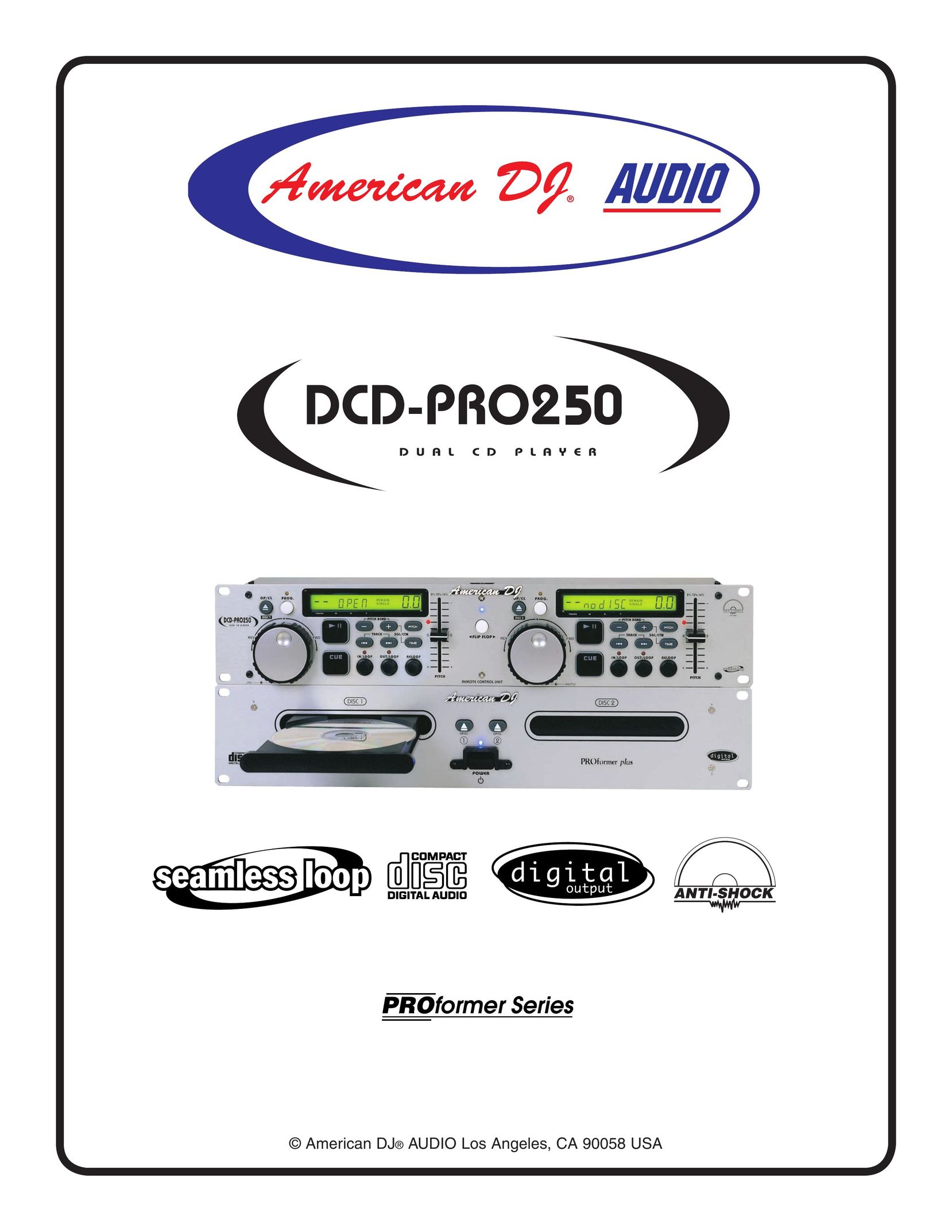 American Audio DCD PRO 250 CD Player User Manual