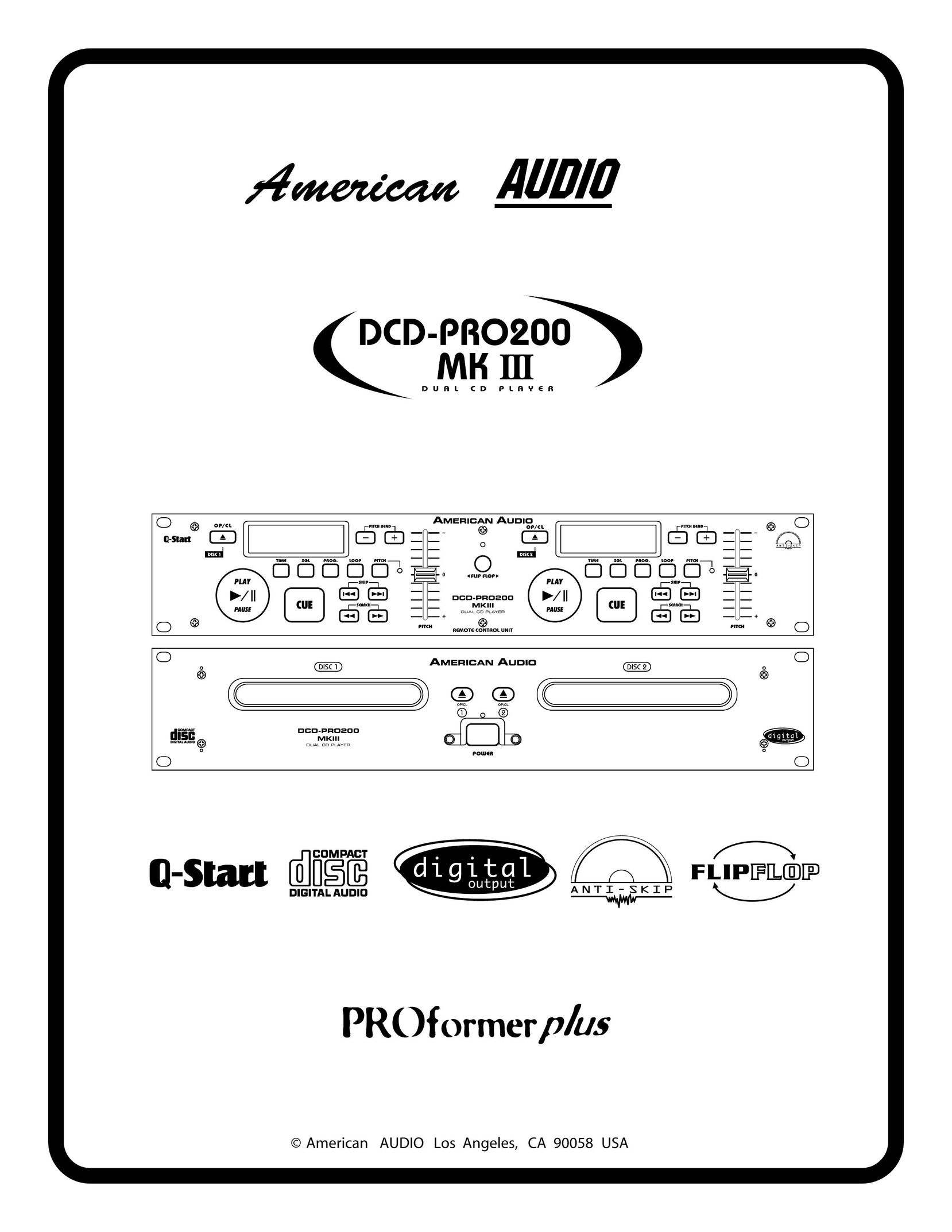 American Audio DCD-PRO200 CD Player User Manual