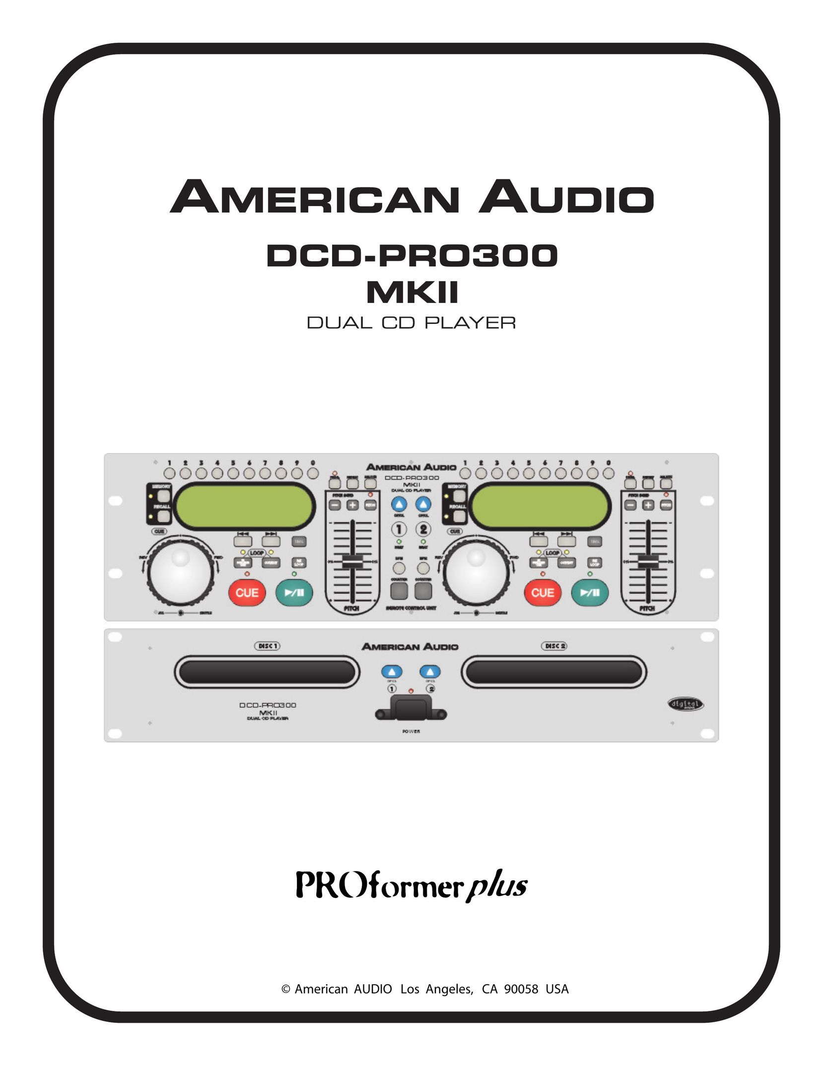 American Audio DCD-PRO300 CD Player User Manual