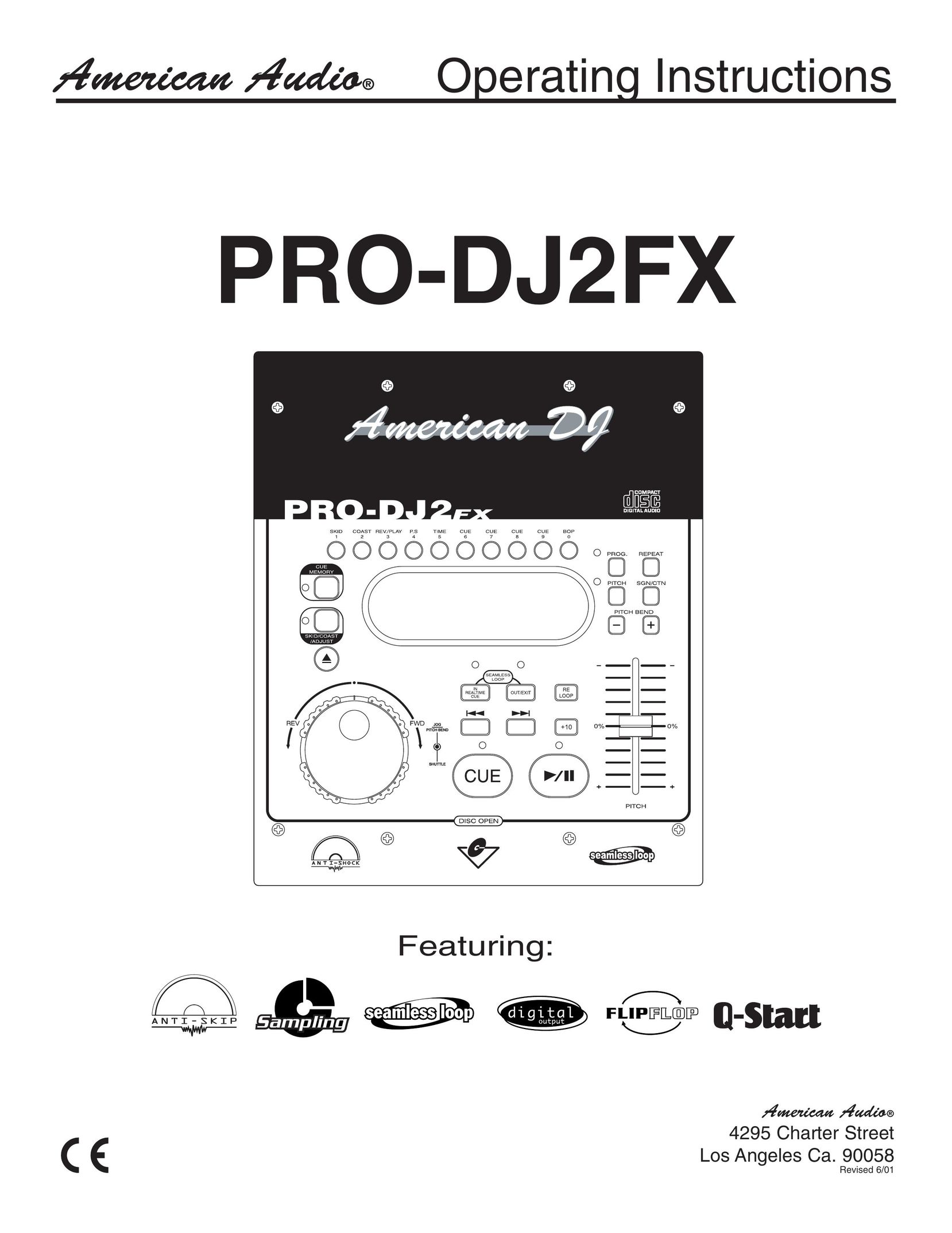 American Audio PRO-DJ2FX CD Player User Manual