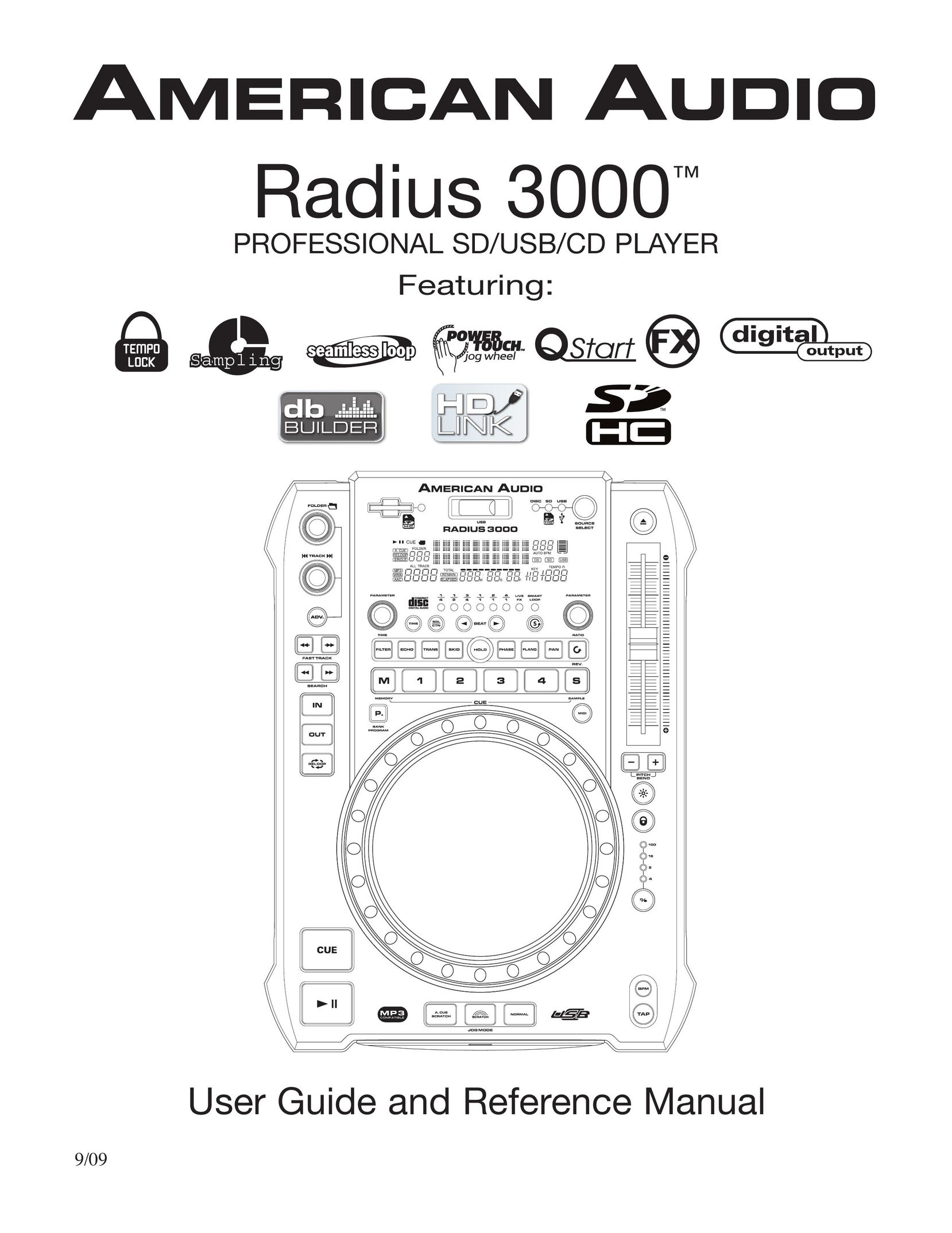 American Audio Radius 3000 CD Player User Manual