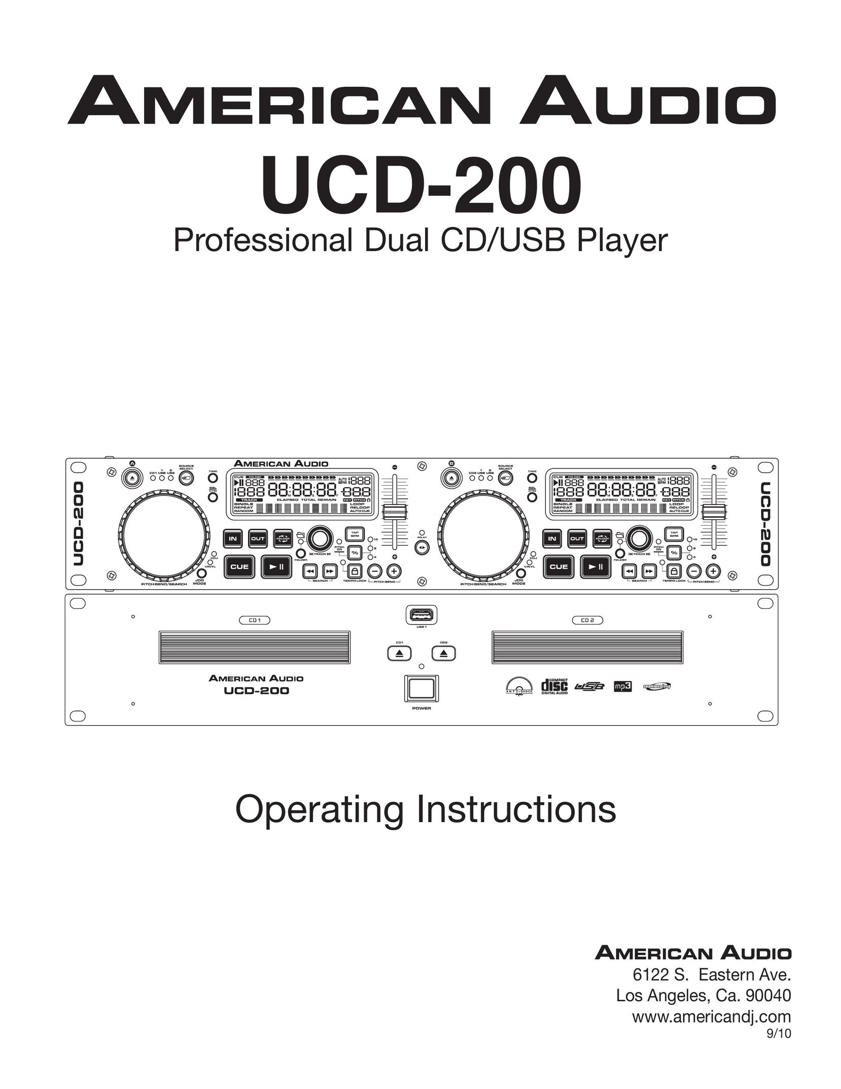 American Audio UCD-200 CD Player User Manual