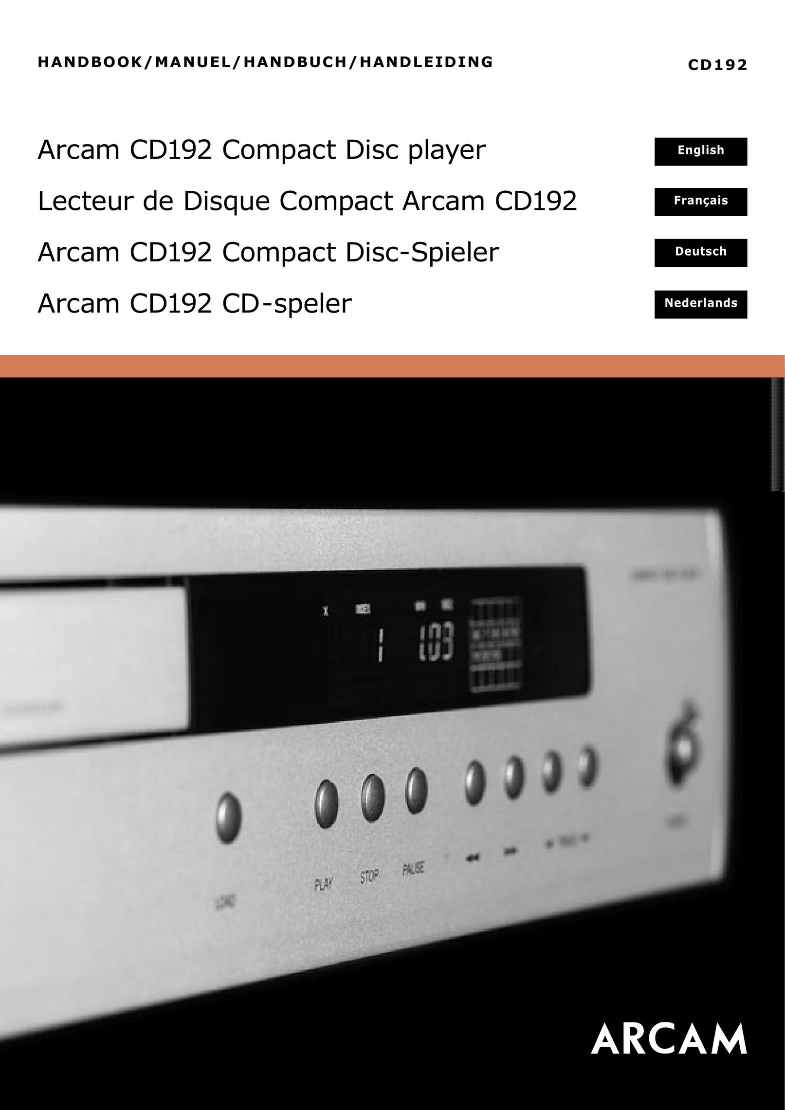 Arcam CD192 CD Player User Manual