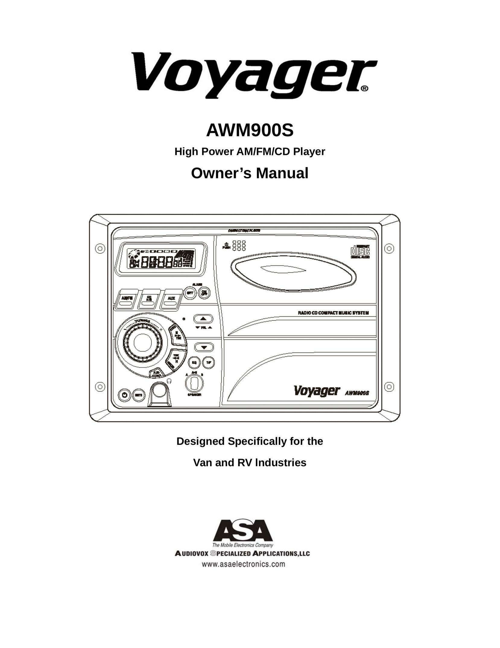 ASA Electronics AWM900S CD Player User Manual