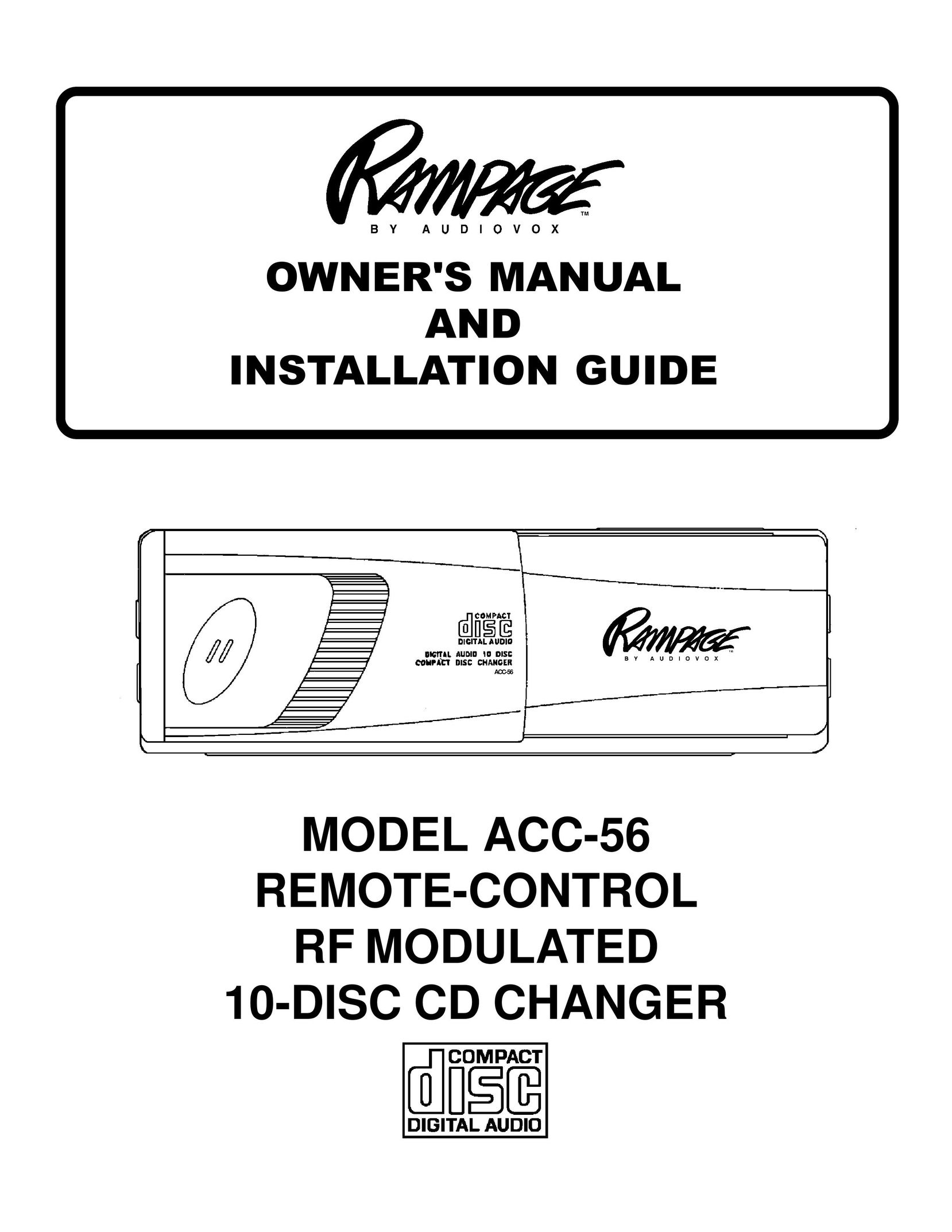 Audiovox ACC-56 CD Player User Manual