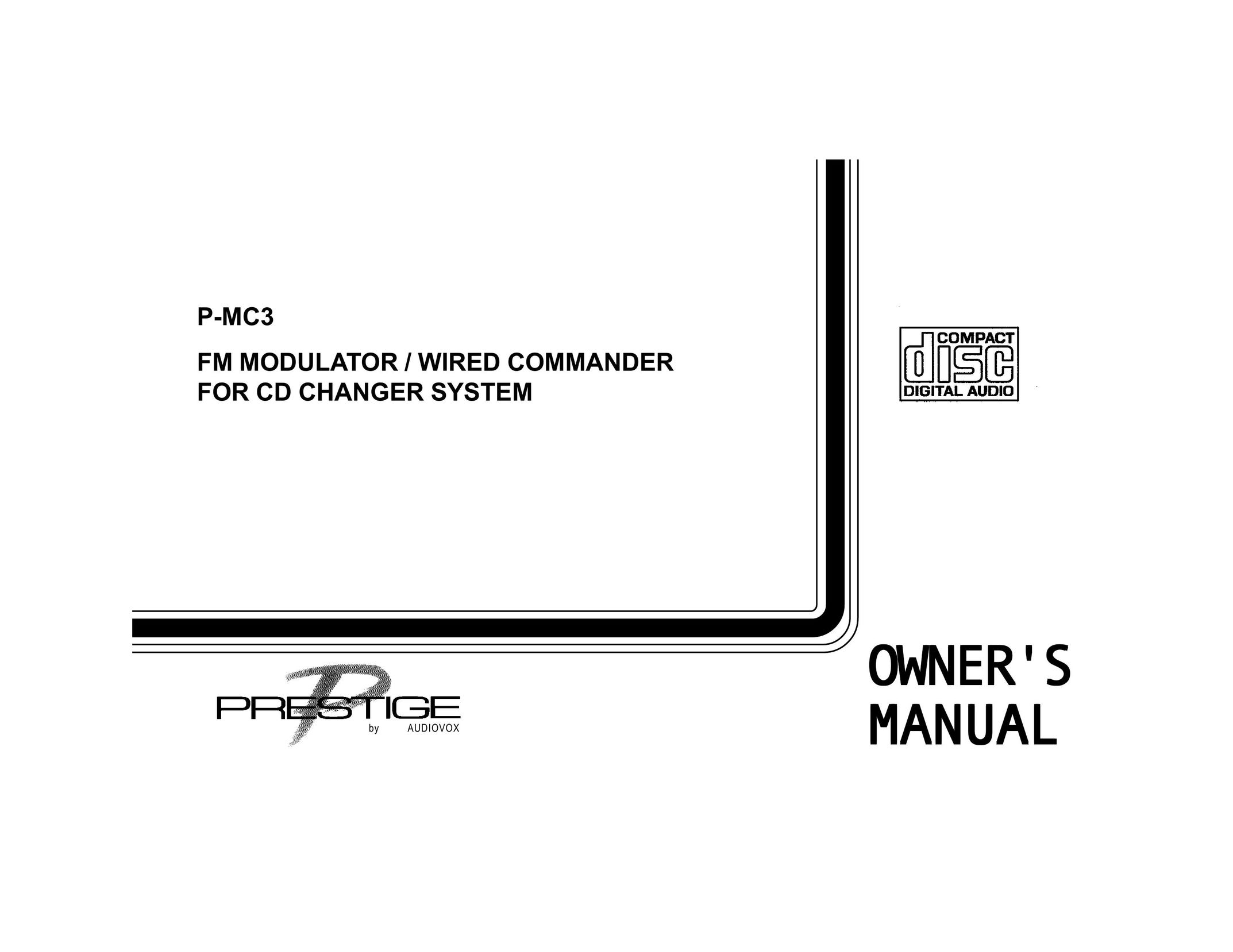 Audiovox P-MC3 CD Player User Manual