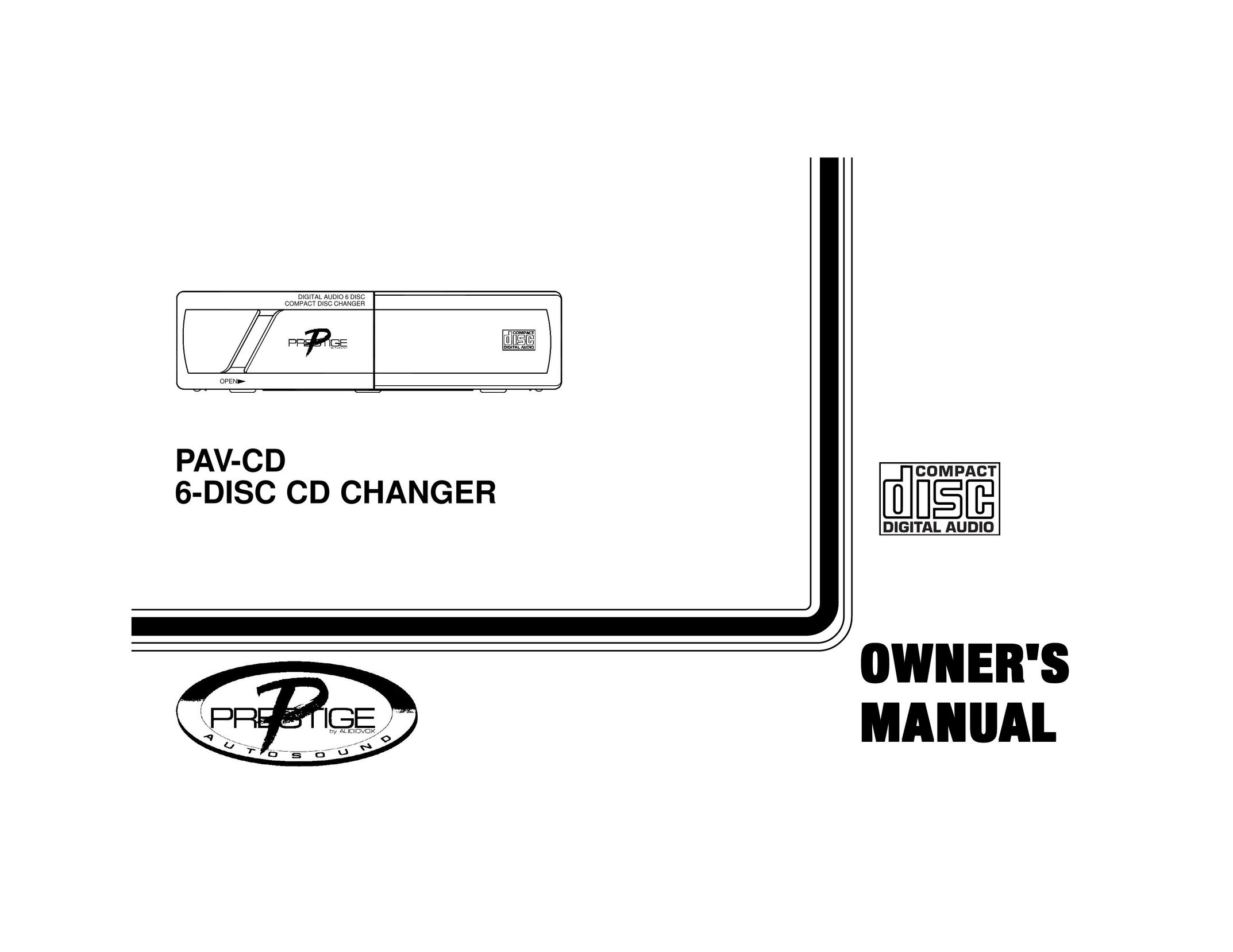 Audiovox PAV-CD CD Player User Manual