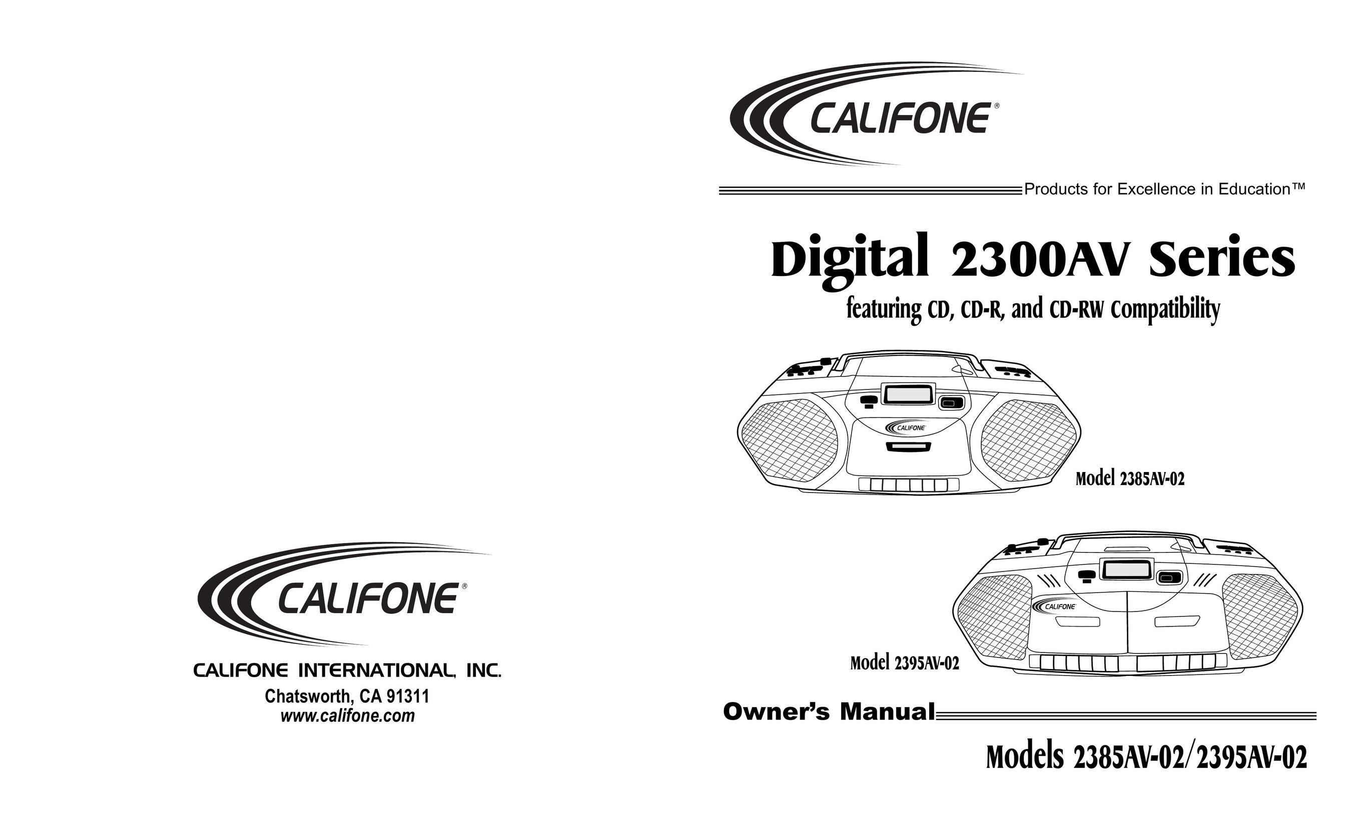 Califone 2385AV-02 CD Player User Manual