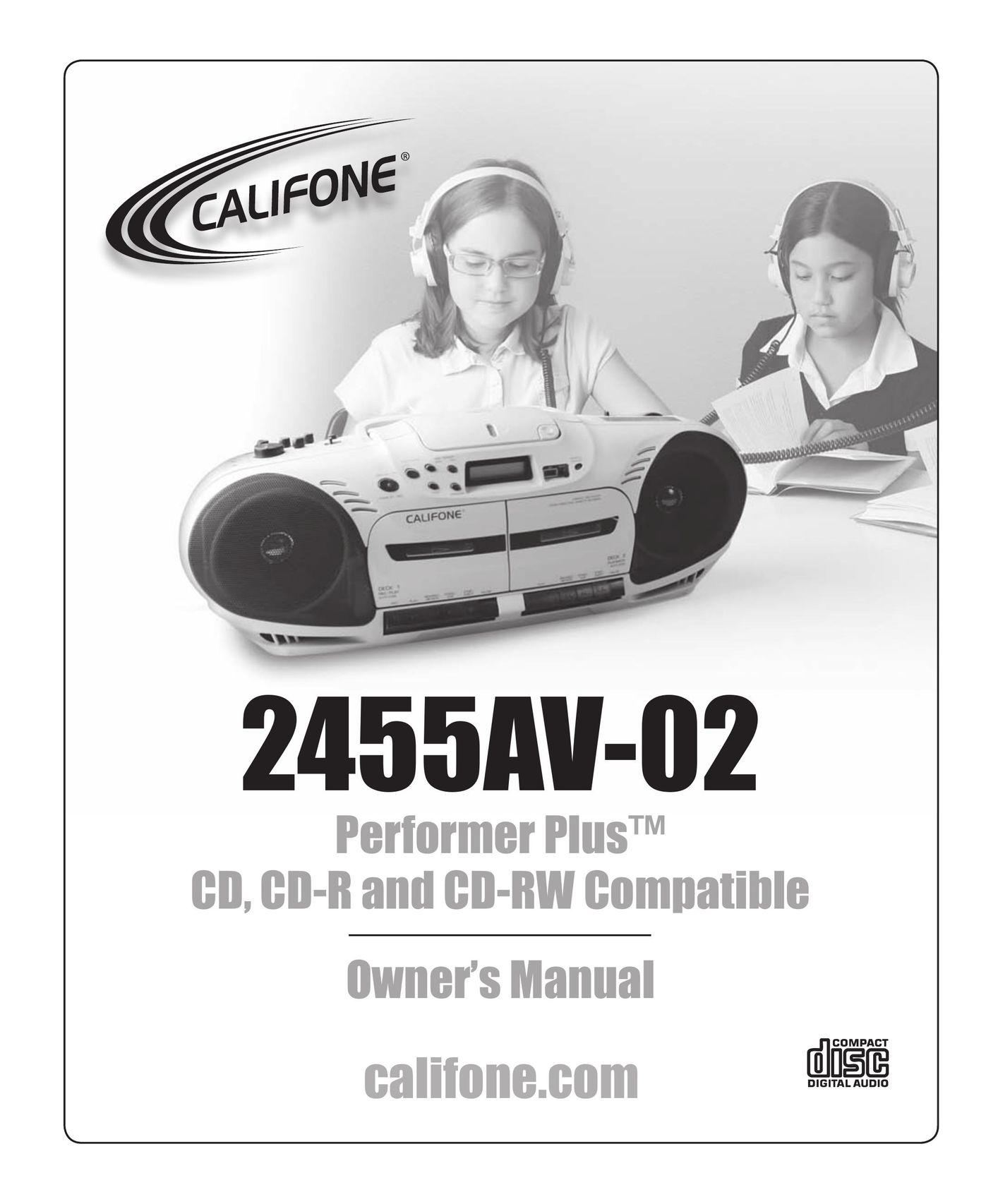 Califone 2455AV-02 CD Player User Manual