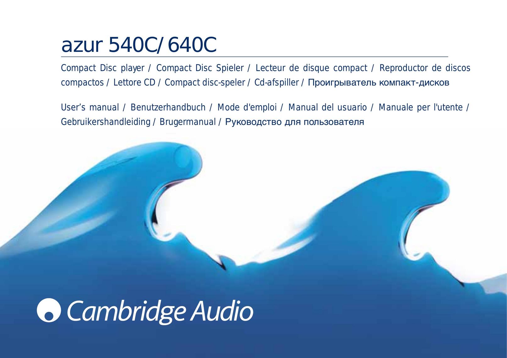 Cambridge Audio 540C CD Player User Manual