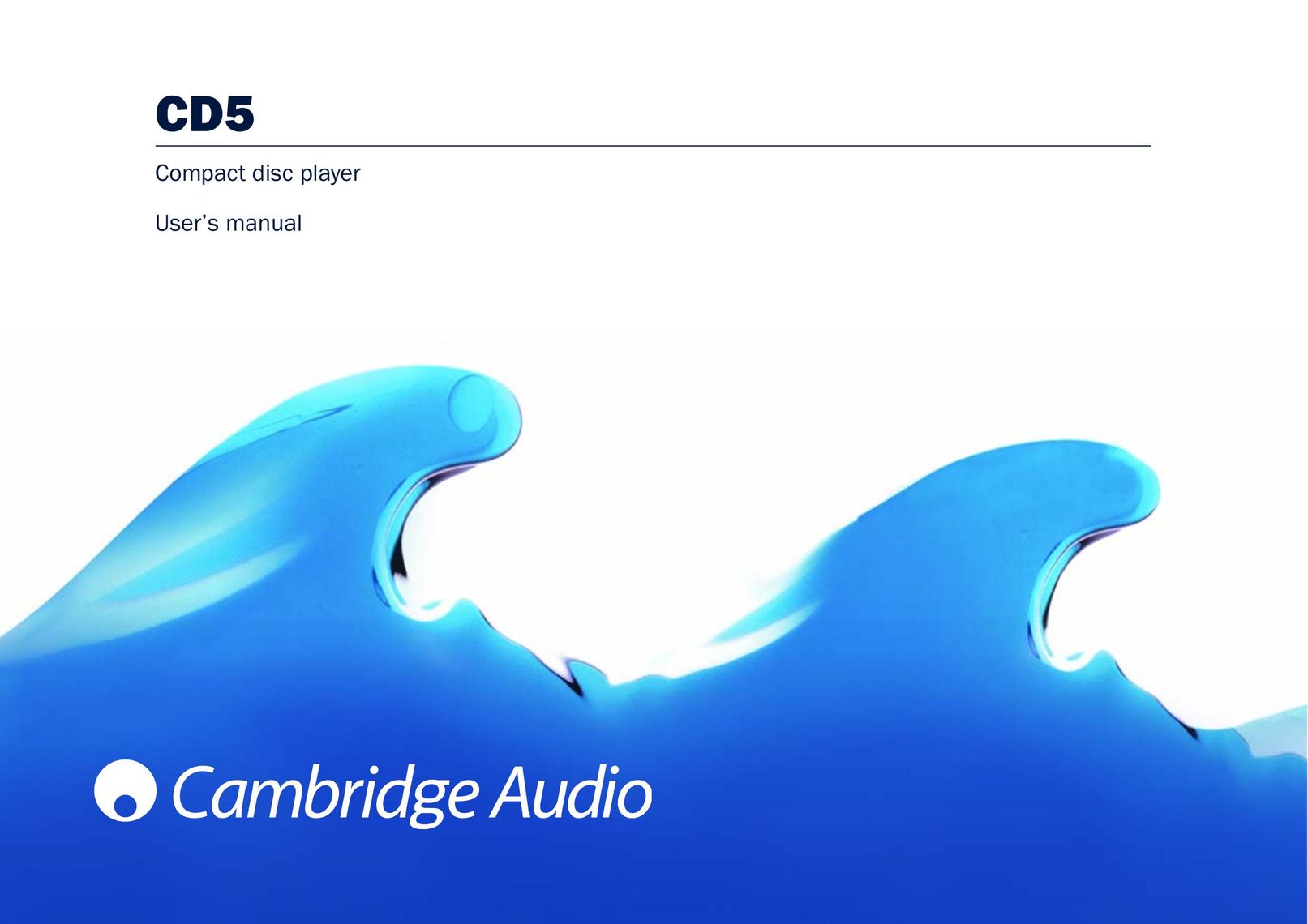 Cambridge Audio CD5 CD Player User Manual