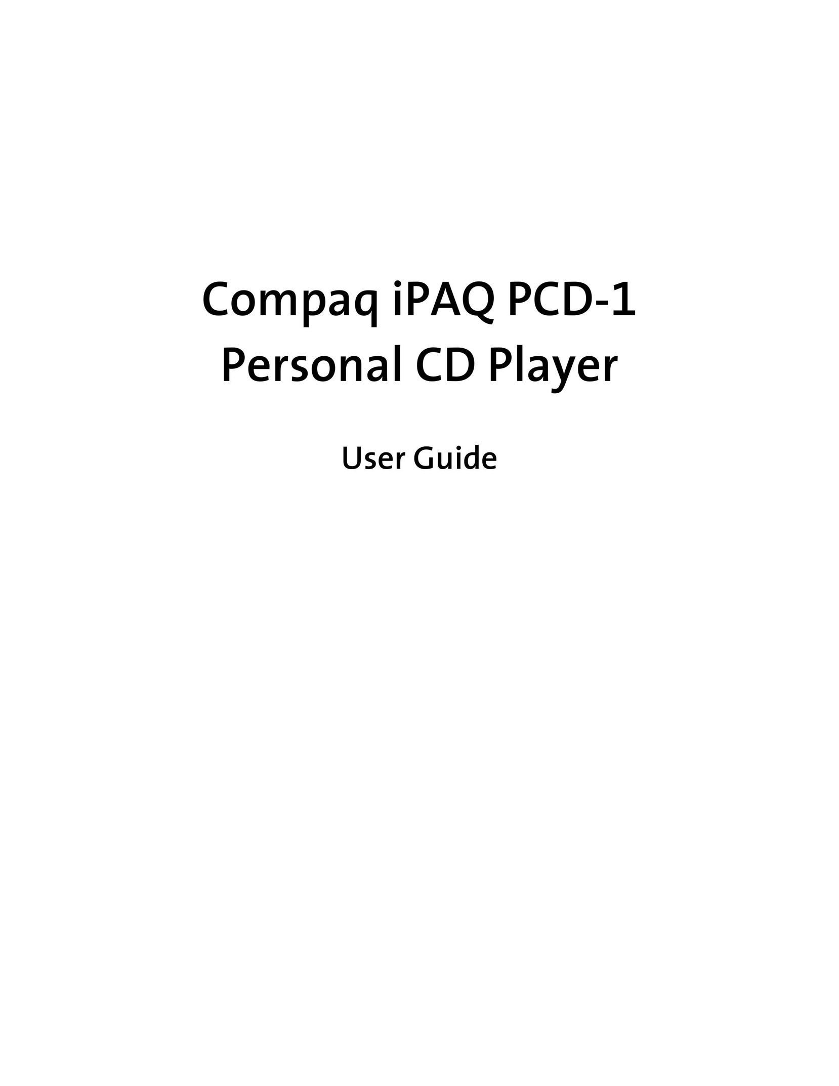 Compaq PCD-1 CD Player User Manual