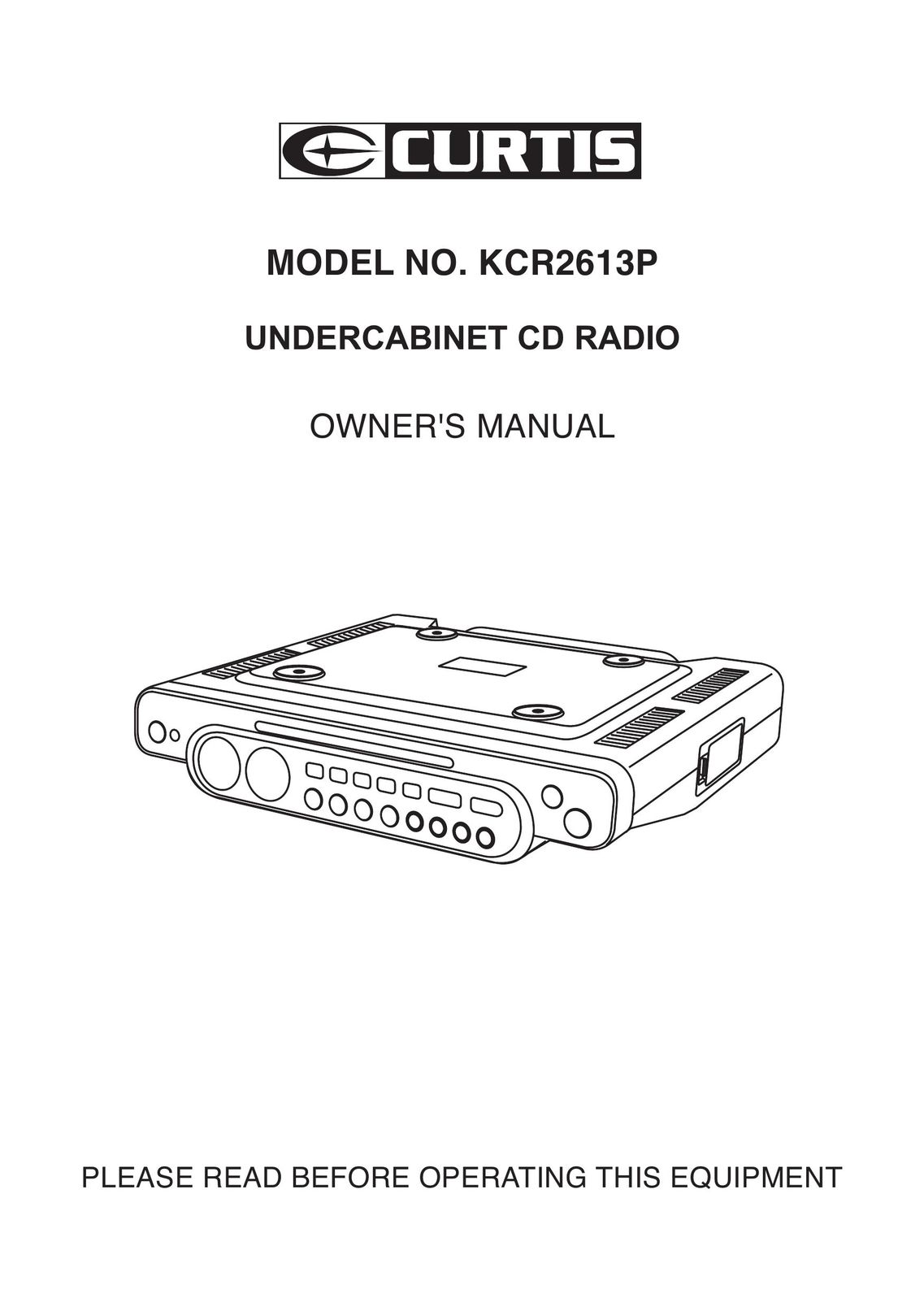 Curtis KCR2613P CD Player User Manual