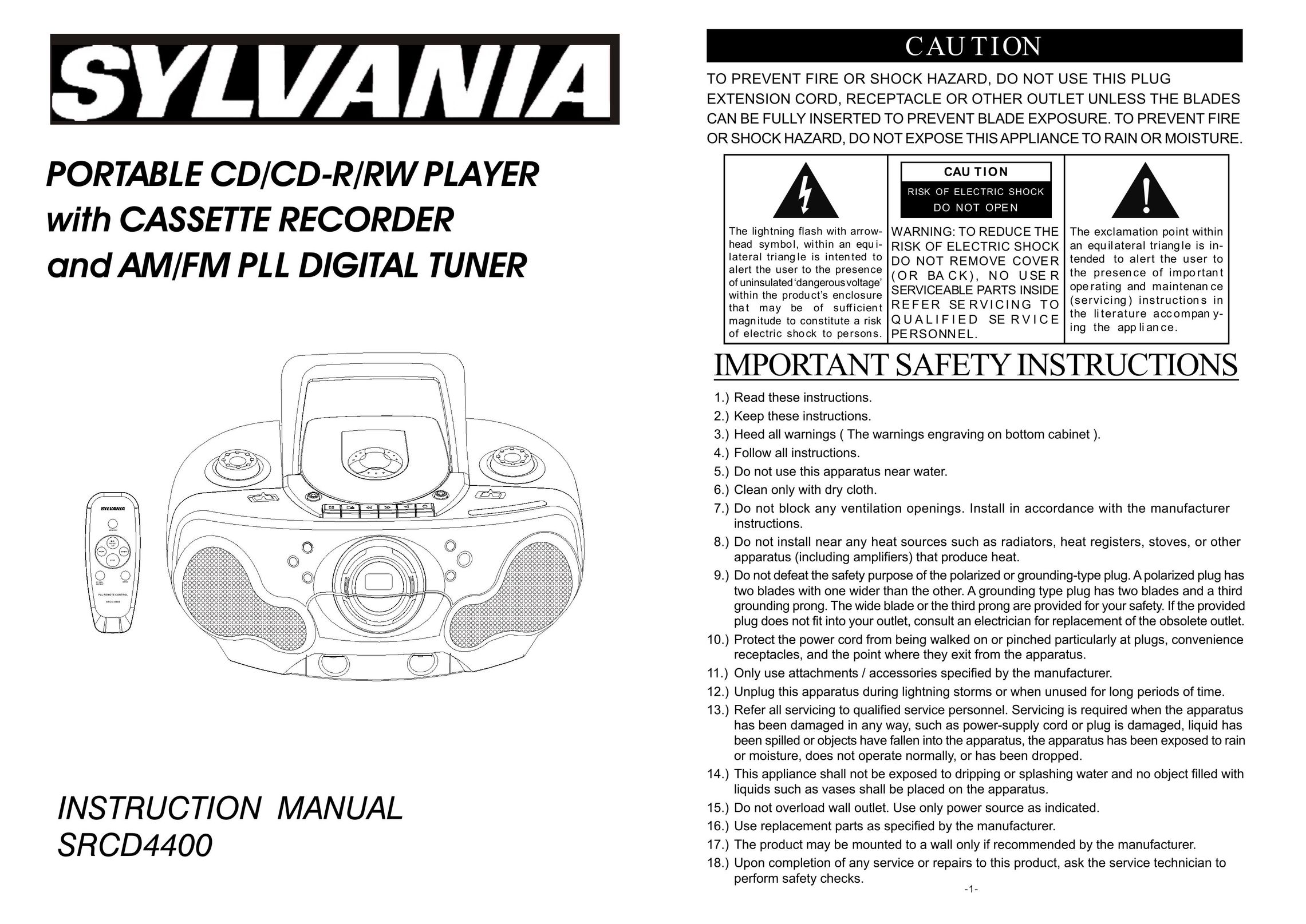Curtis SRCD-4400 CD Player User Manual