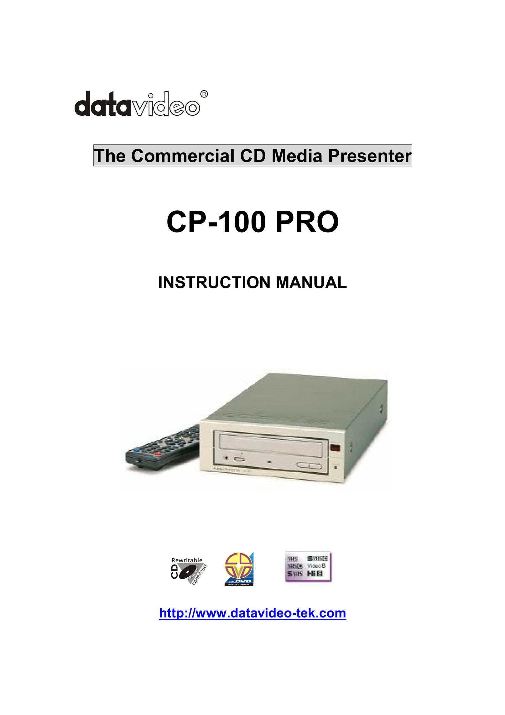 Datavideo CP-100 PRO CD Player User Manual