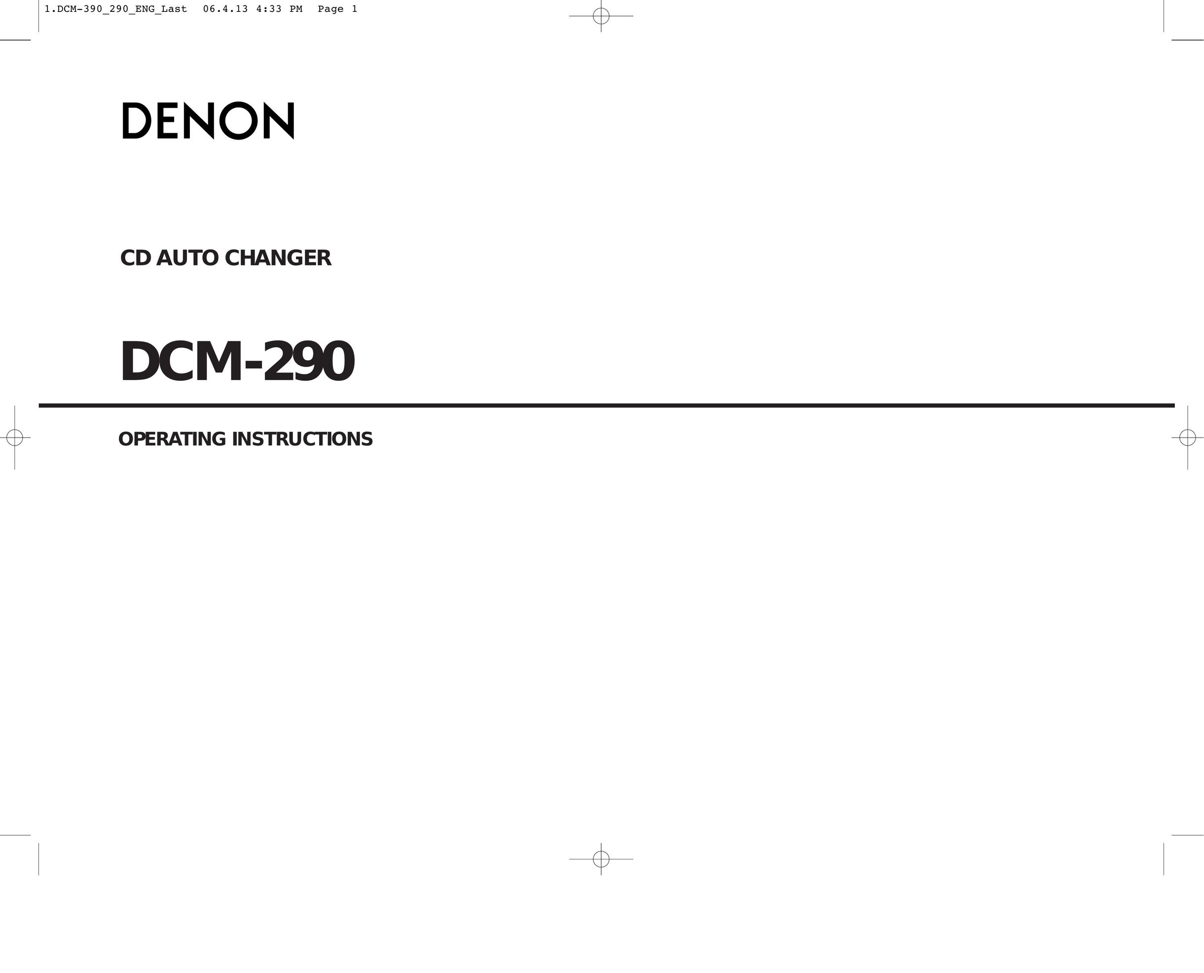 Denon DCM-290 CD Player User Manual