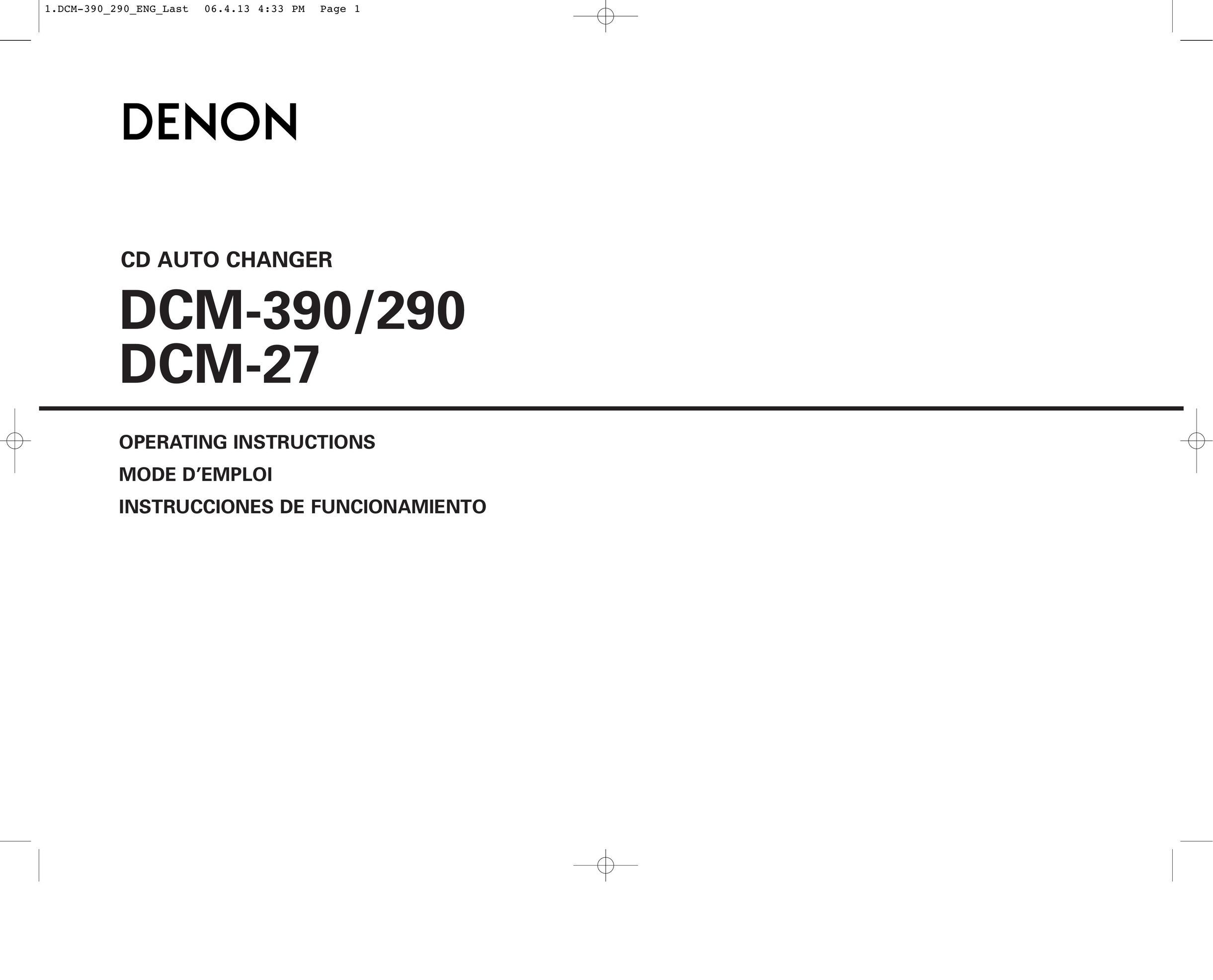 Denon DCM-390 CD Player User Manual