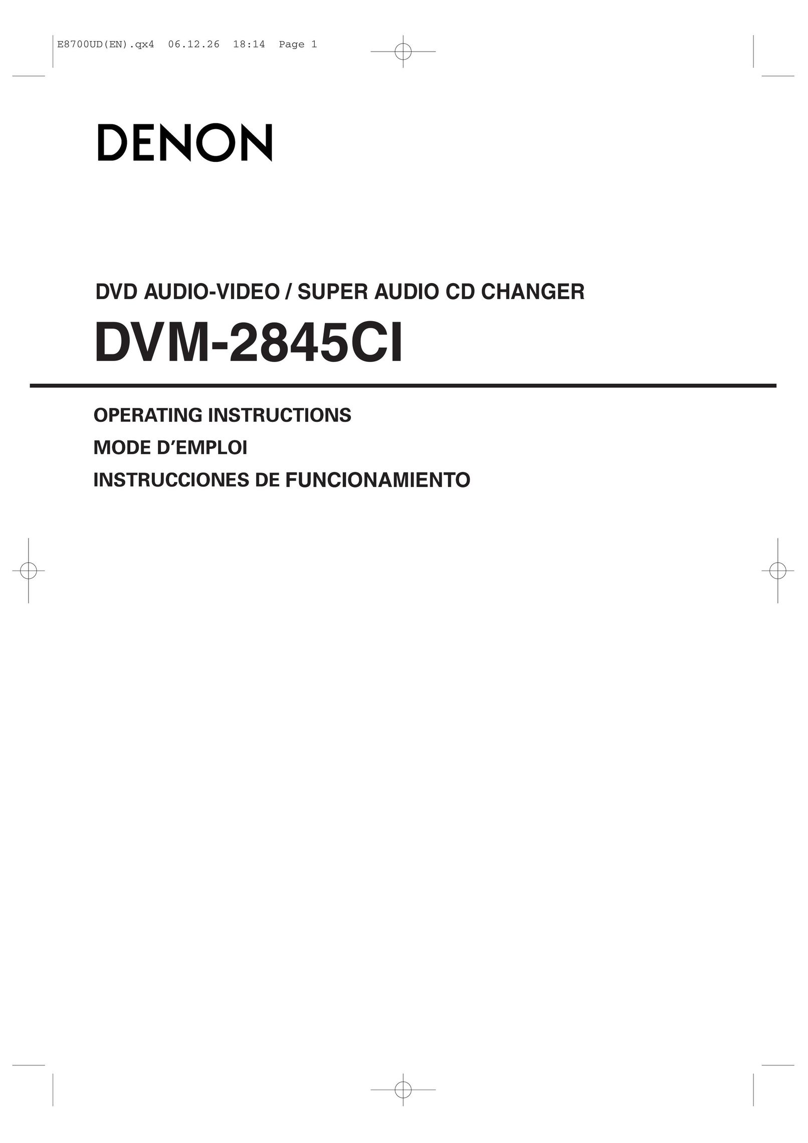Denon DVM-2845CI CD Player User Manual