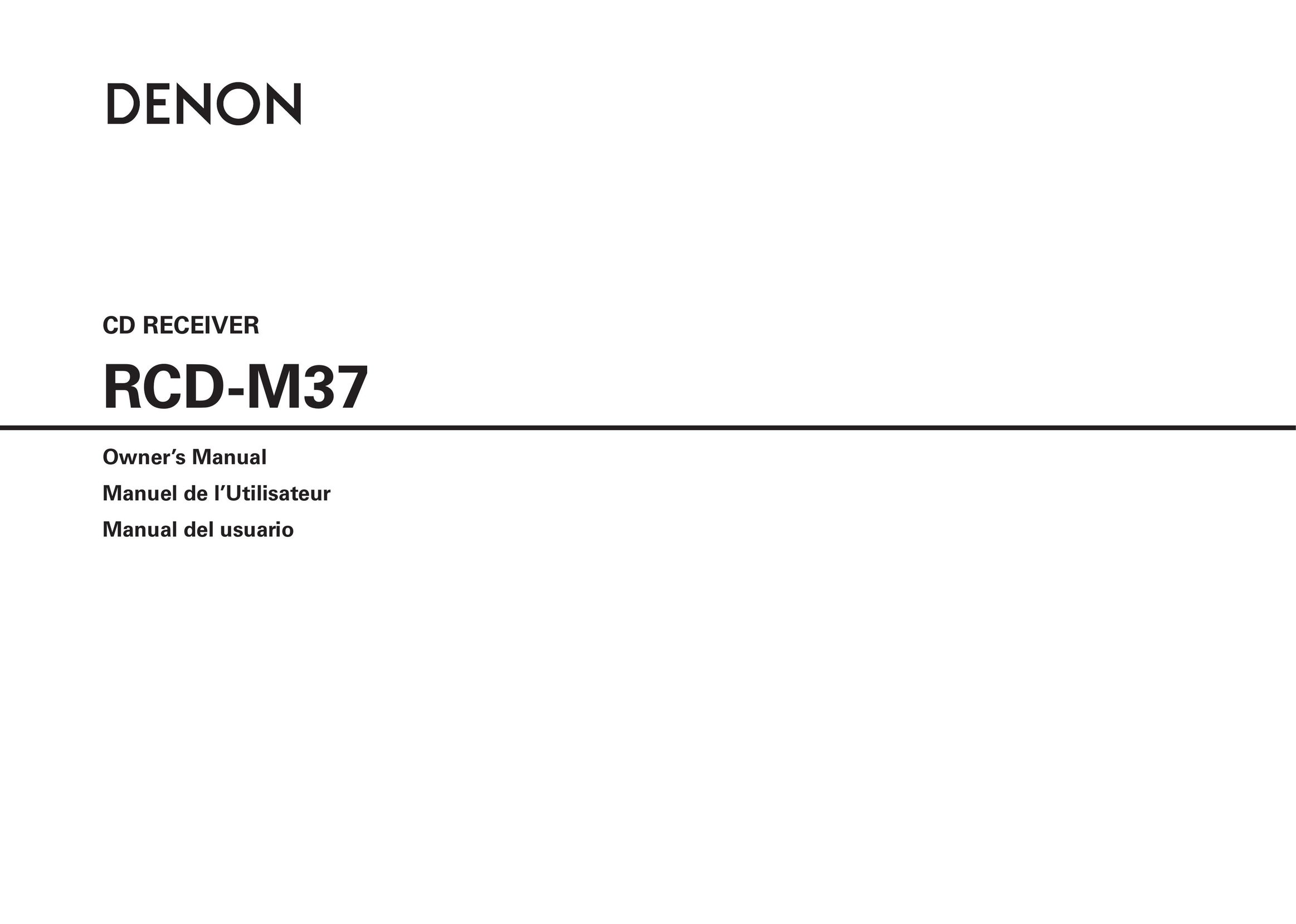 Denon RCD-M37 CD Player User Manual
