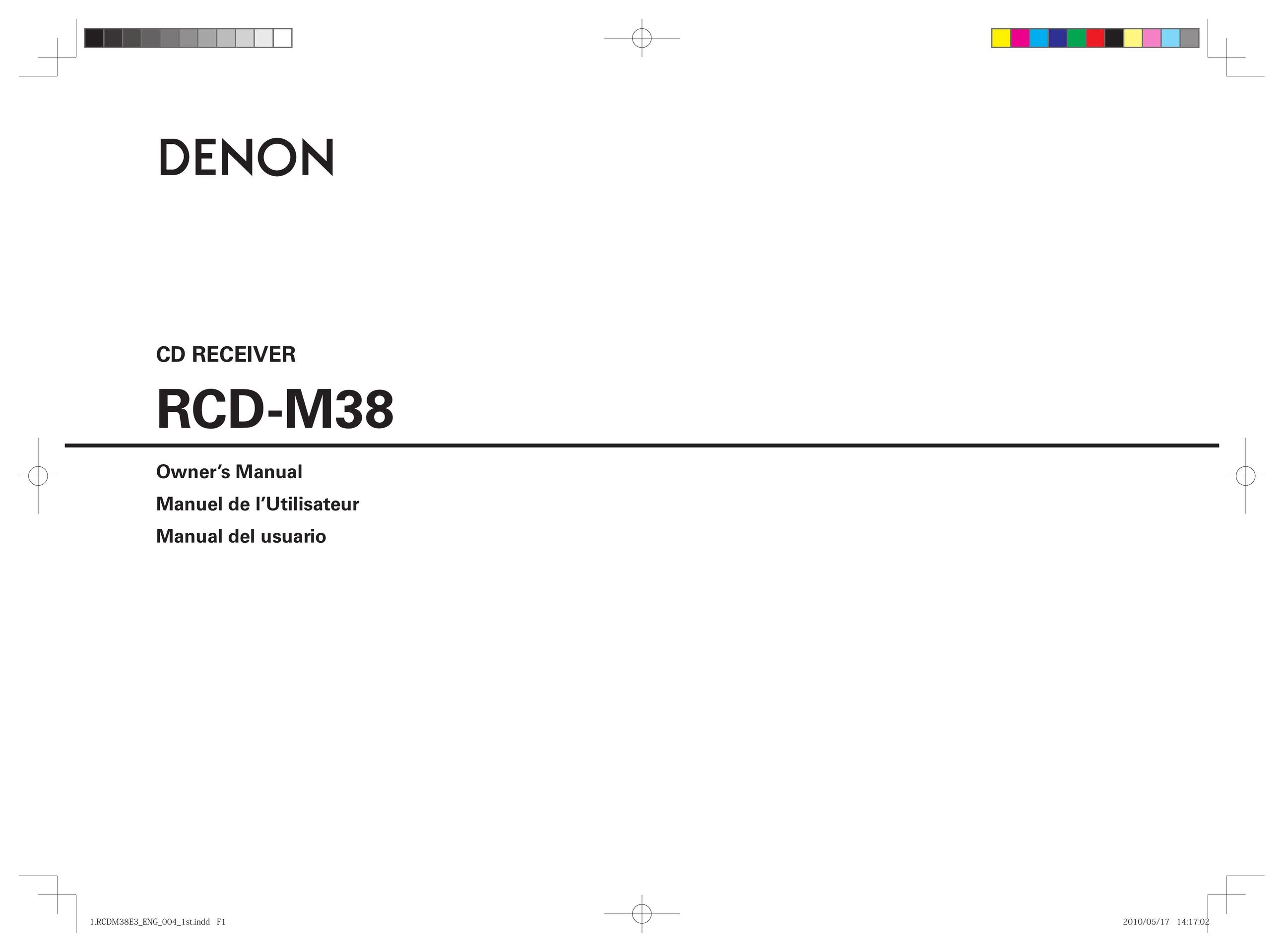 Denon RCD-M38 CD Player User Manual