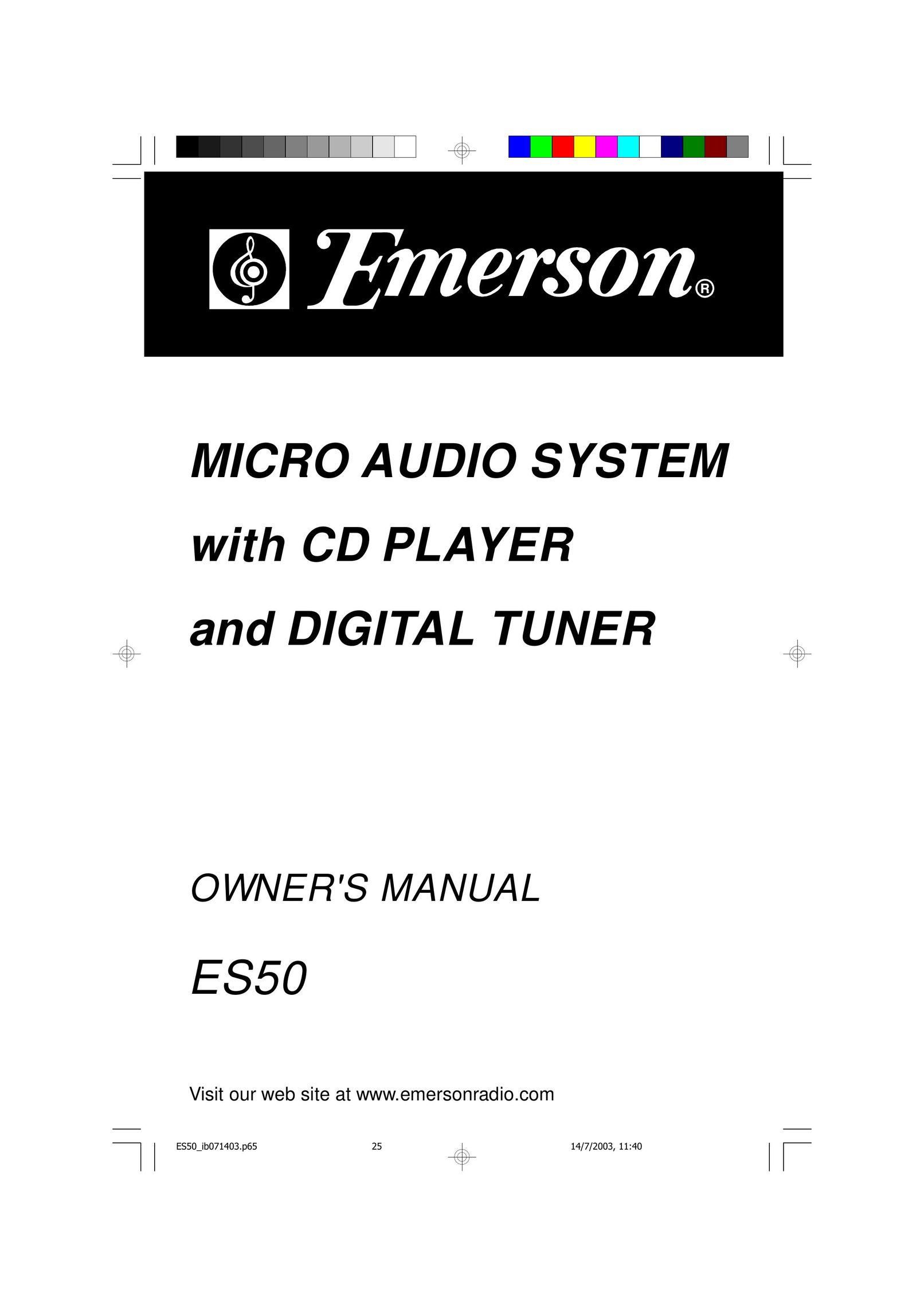 Emerson ES50 CD Player User Manual