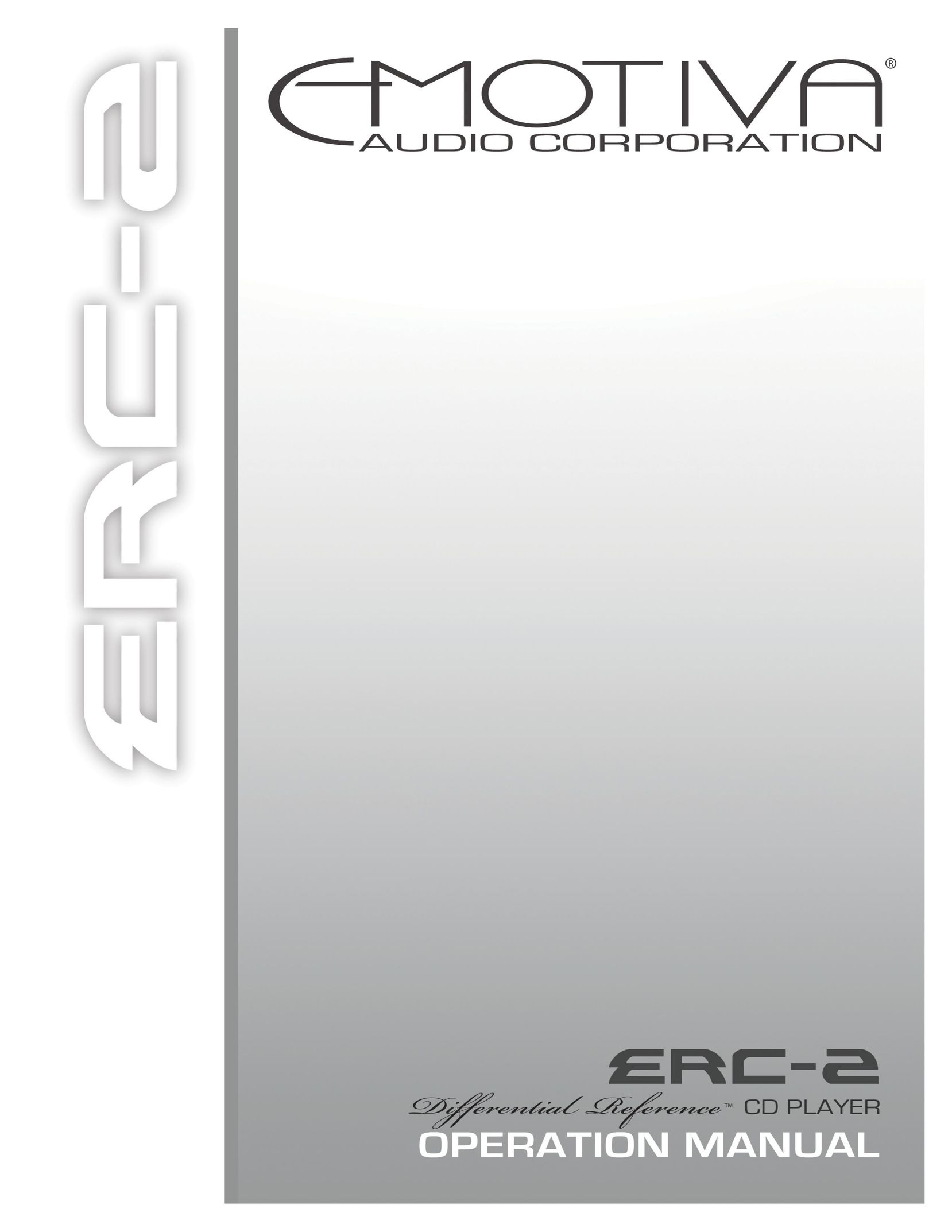 Emotiva ERC-2 CD Player User Manual