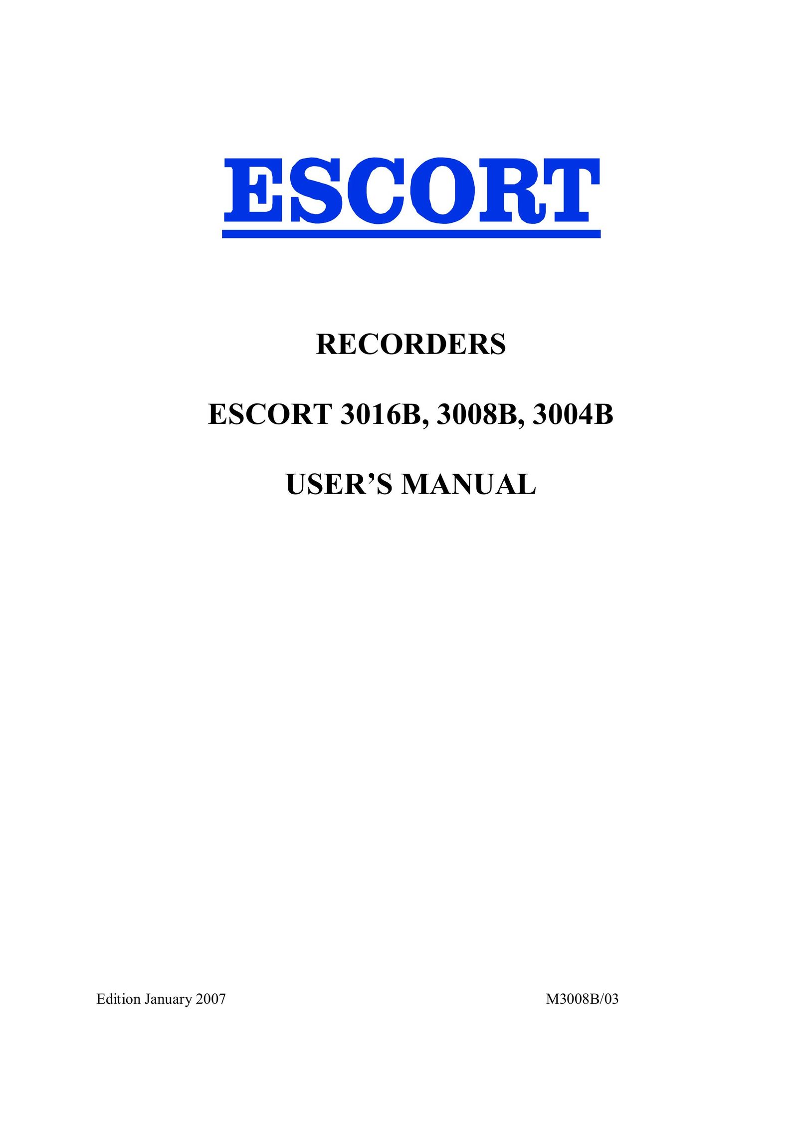 Escort 3008B CD Player User Manual