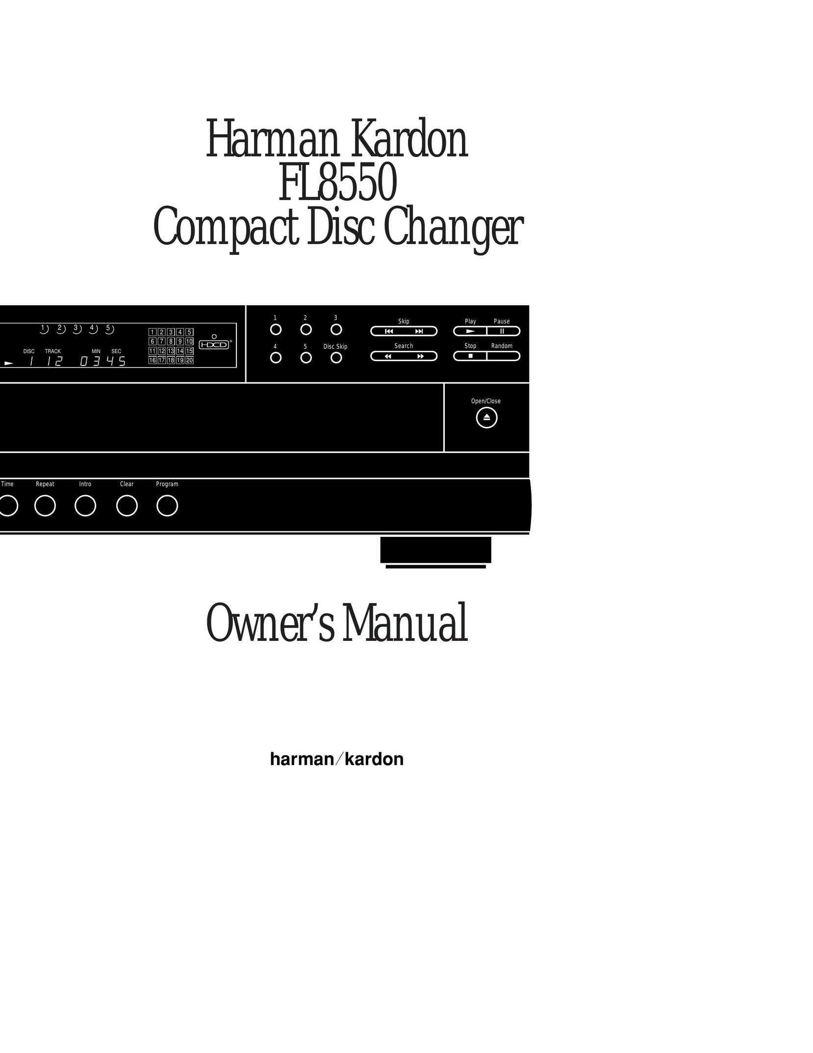 Harman-Kardon FL8550 CD Player User Manual