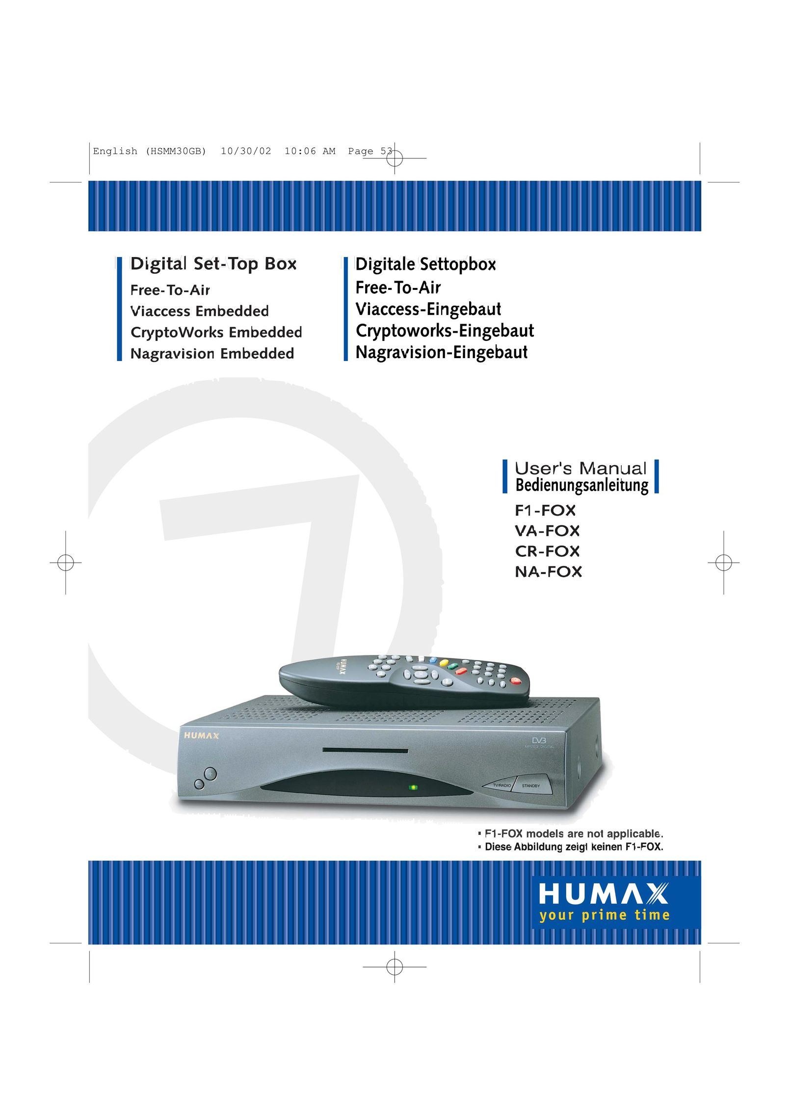 Humax F1-FOX CD Player User Manual