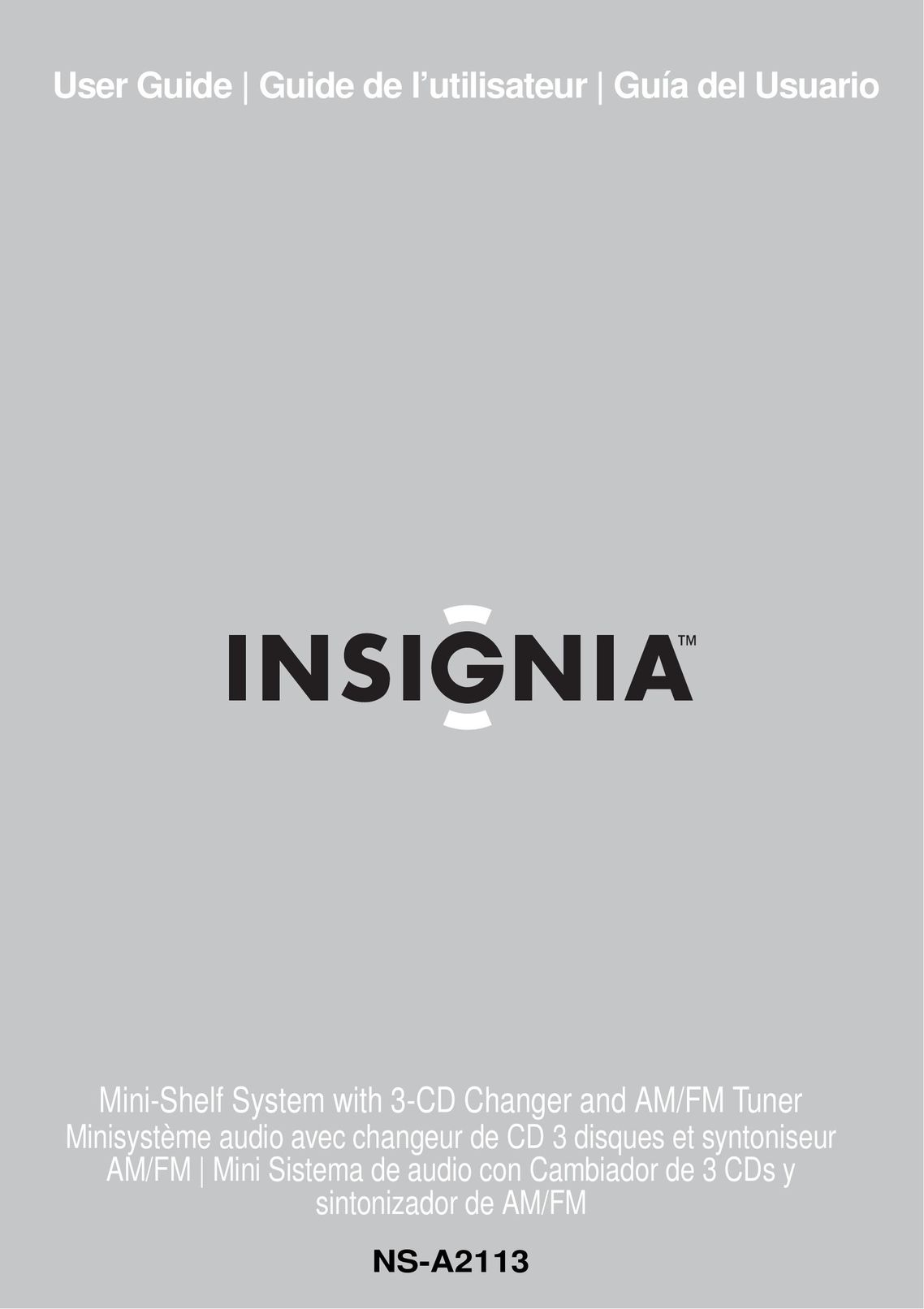 Insignia NS-A2113 CD Player User Manual