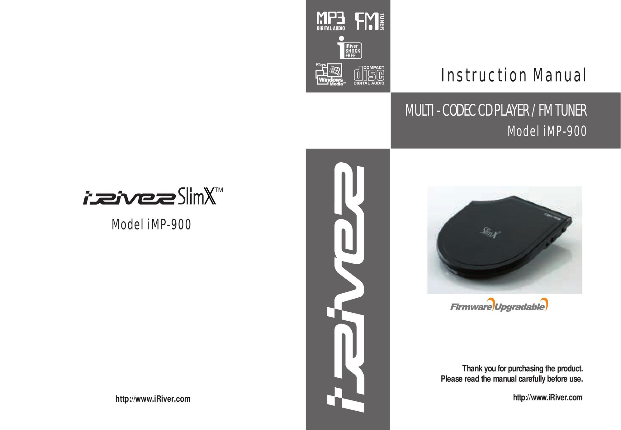 IRiver iMP-900 CD Player User Manual