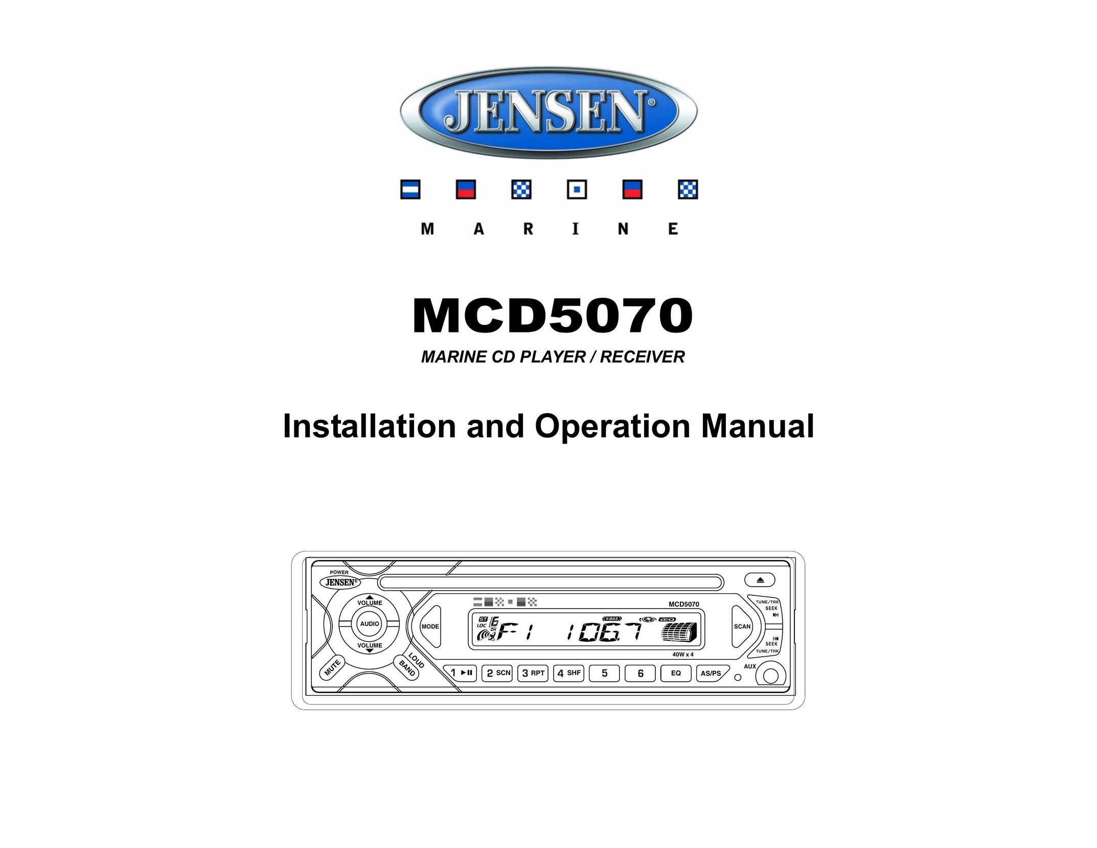 Jensen MCD5070 CD Player User Manual