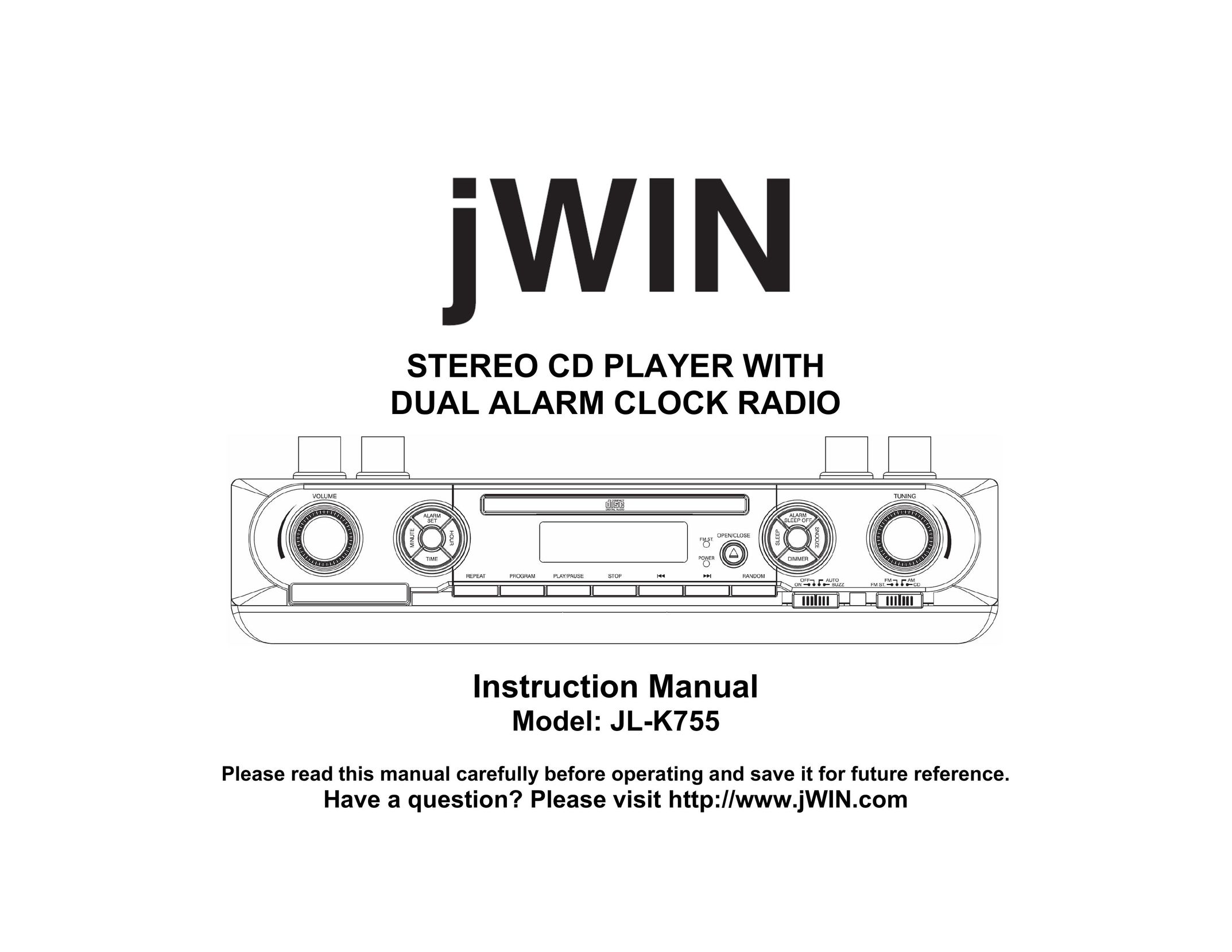 Jwin JL-K755 CD Player User Manual