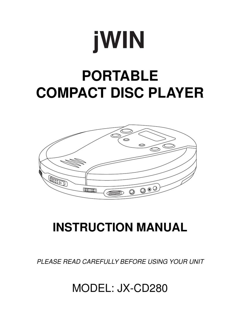 Jwin JX-CD280 CD Player User Manual
