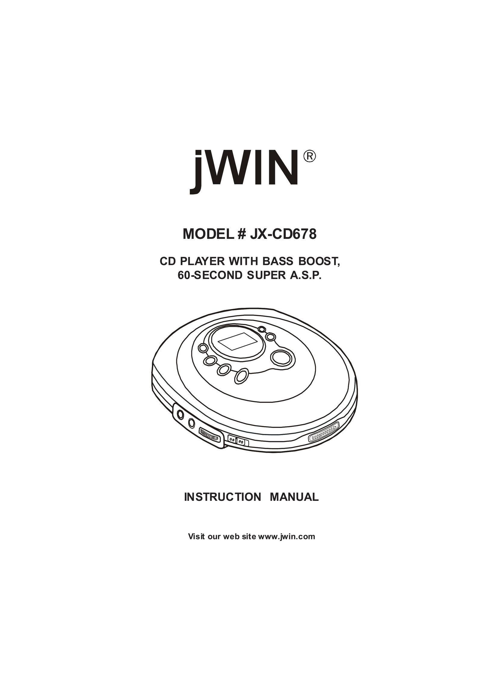 Jwin JX-CD678 CD Player User Manual