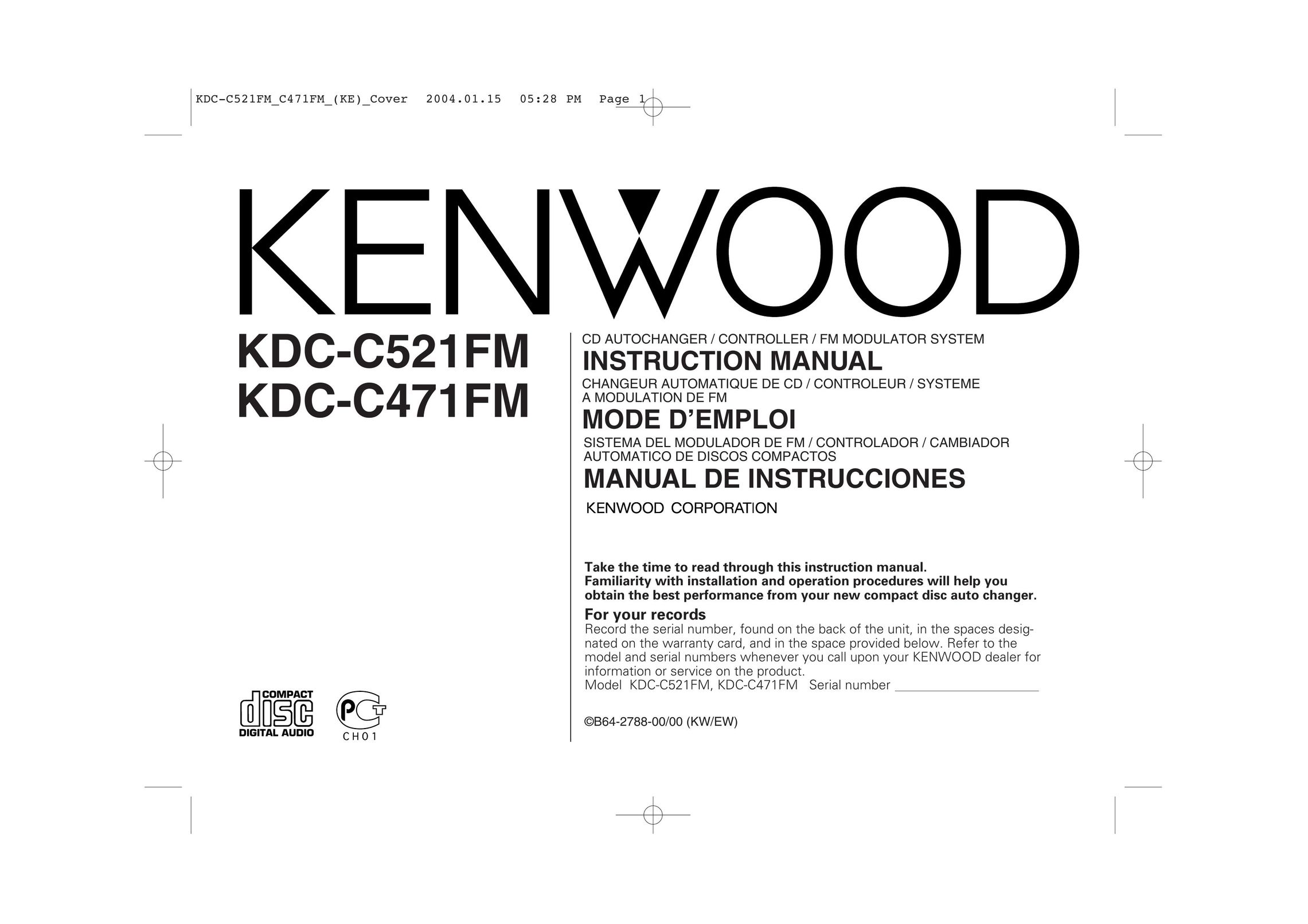 Kenwood C471FM CD Player User Manual