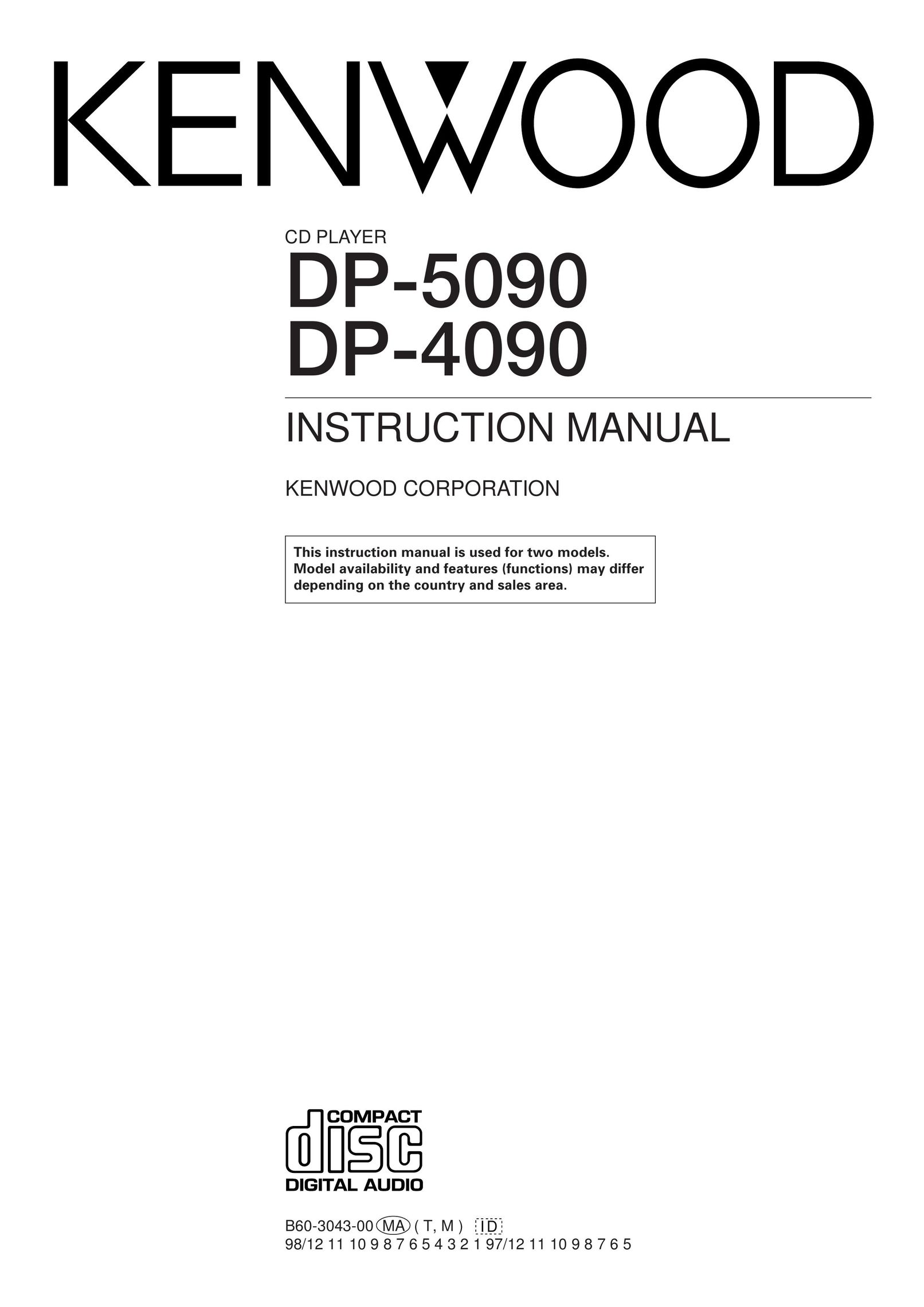 Kenwood DP-5090 CD Player User Manual