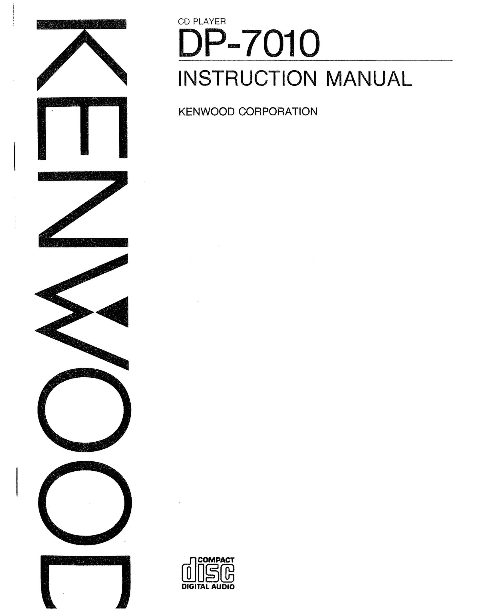 Kenwood DP-7010 CD Player User Manual