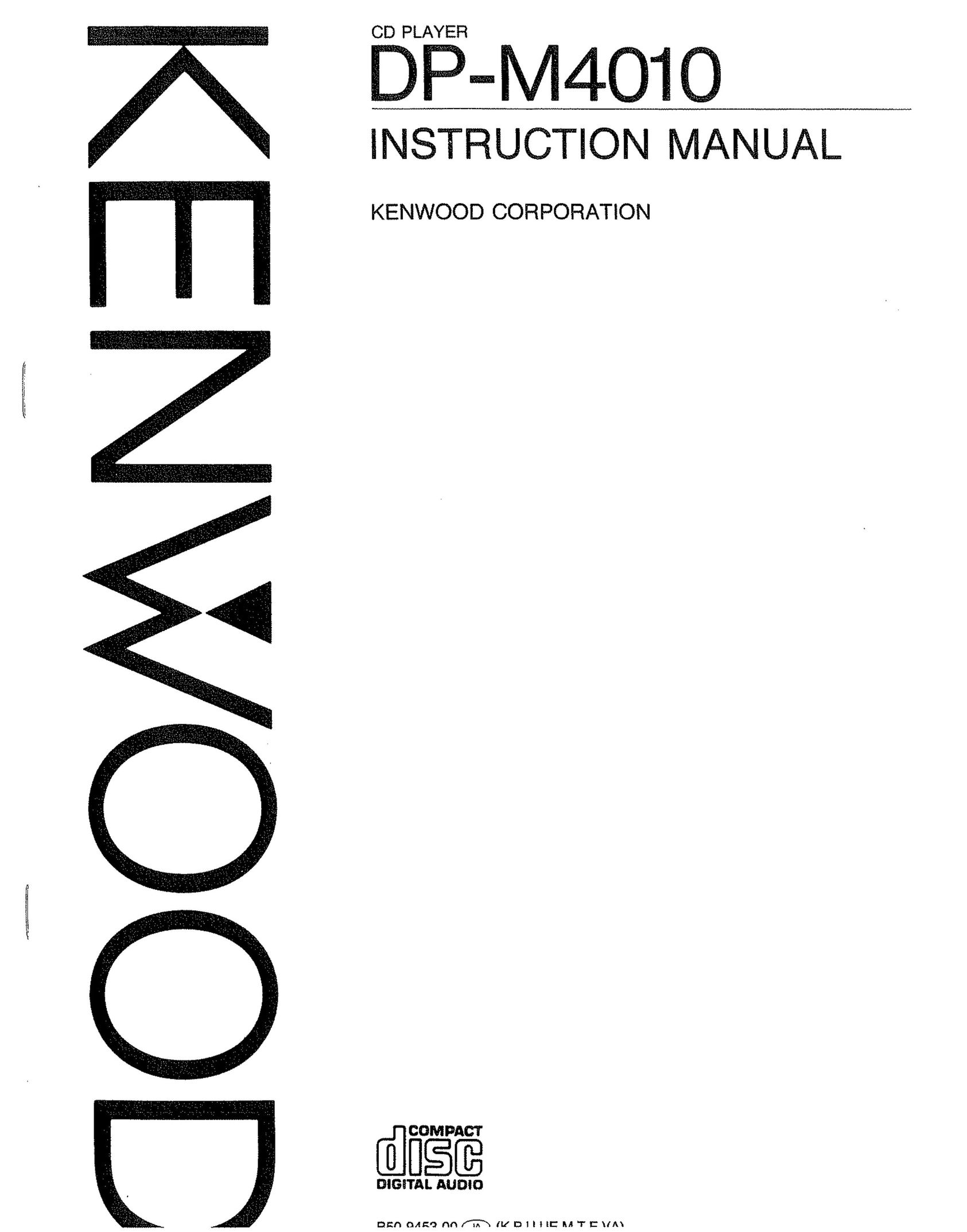 Kenwood DP-M4010 CD Player User Manual