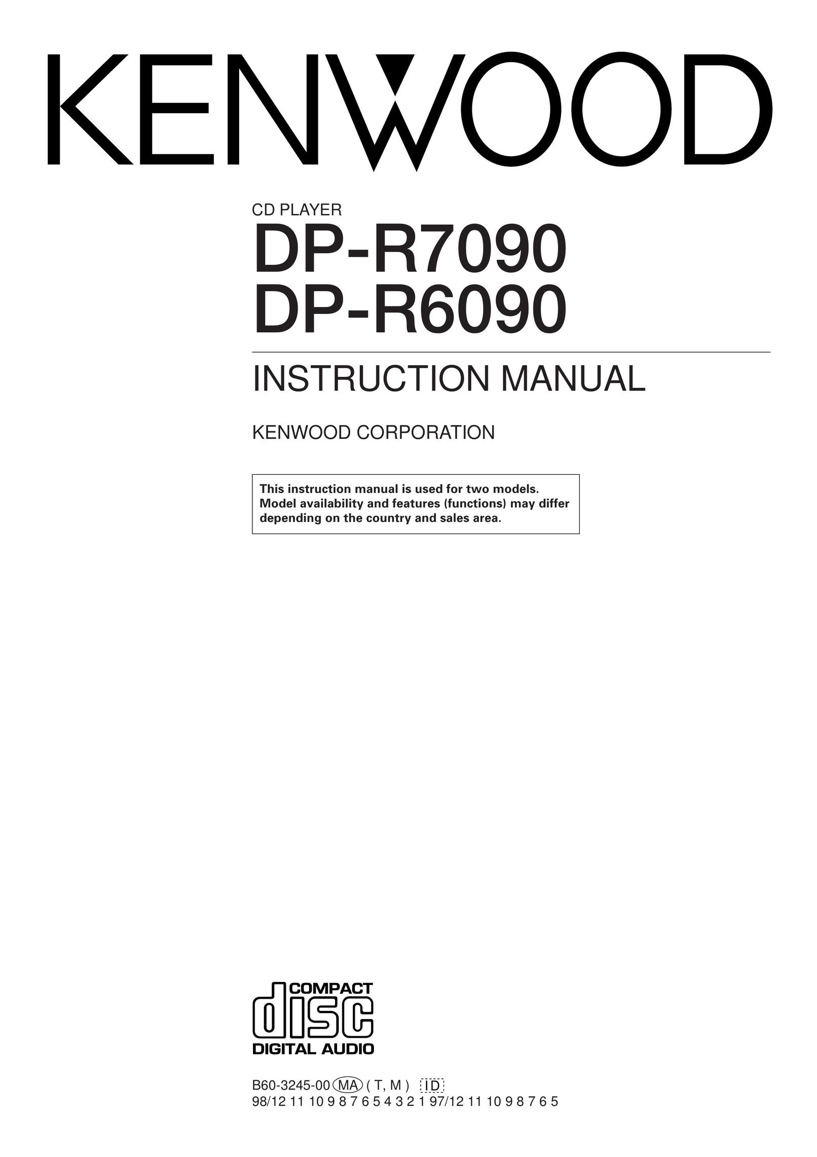 Kenwood DP-R6090 CD Player User Manual