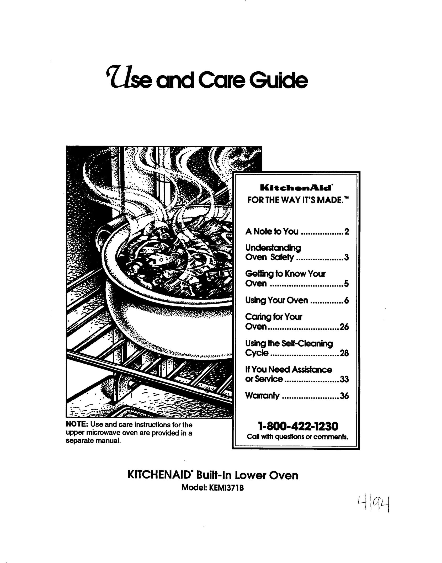 KitchenAid KEMI371B CD Player User Manual