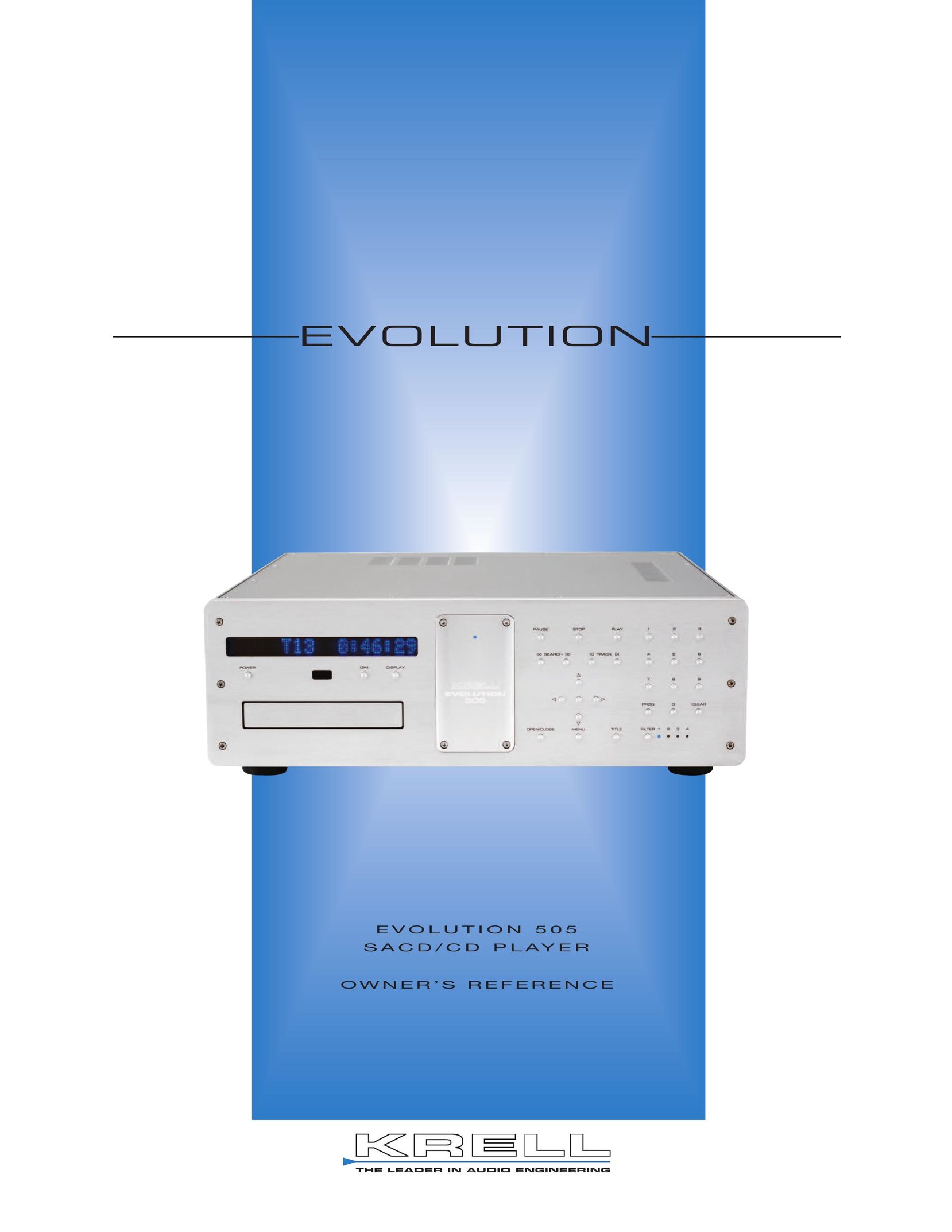 Krell Industries Evolution 505 CD Player User Manual