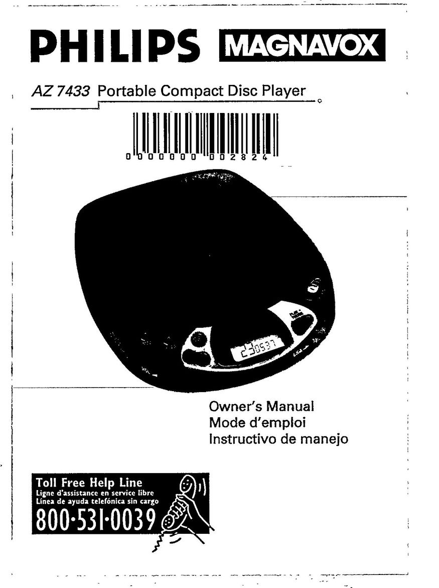 Magnavox AZ 7433 CD Player User Manual
