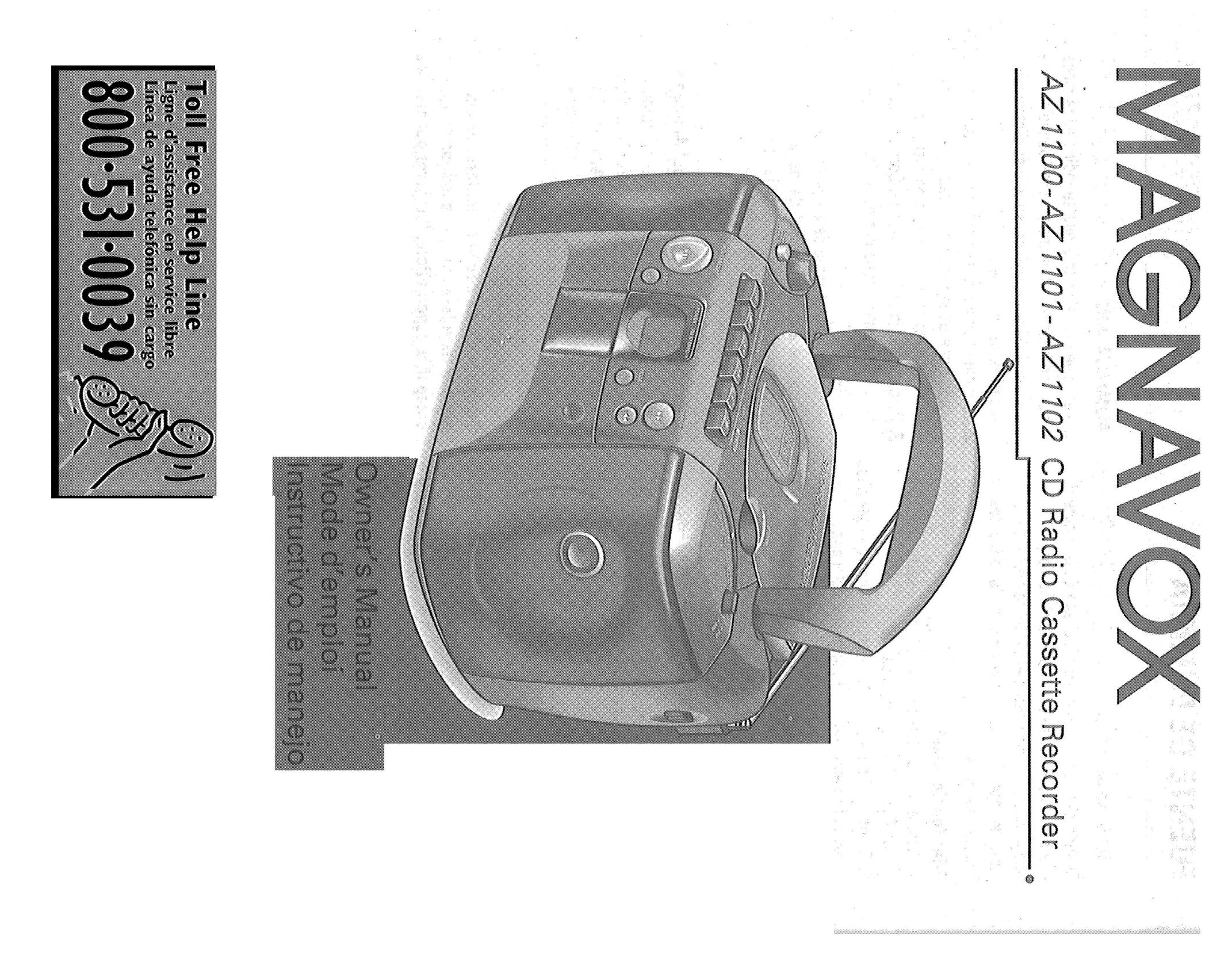 Magnavox AZ-1102 CD Player User Manual